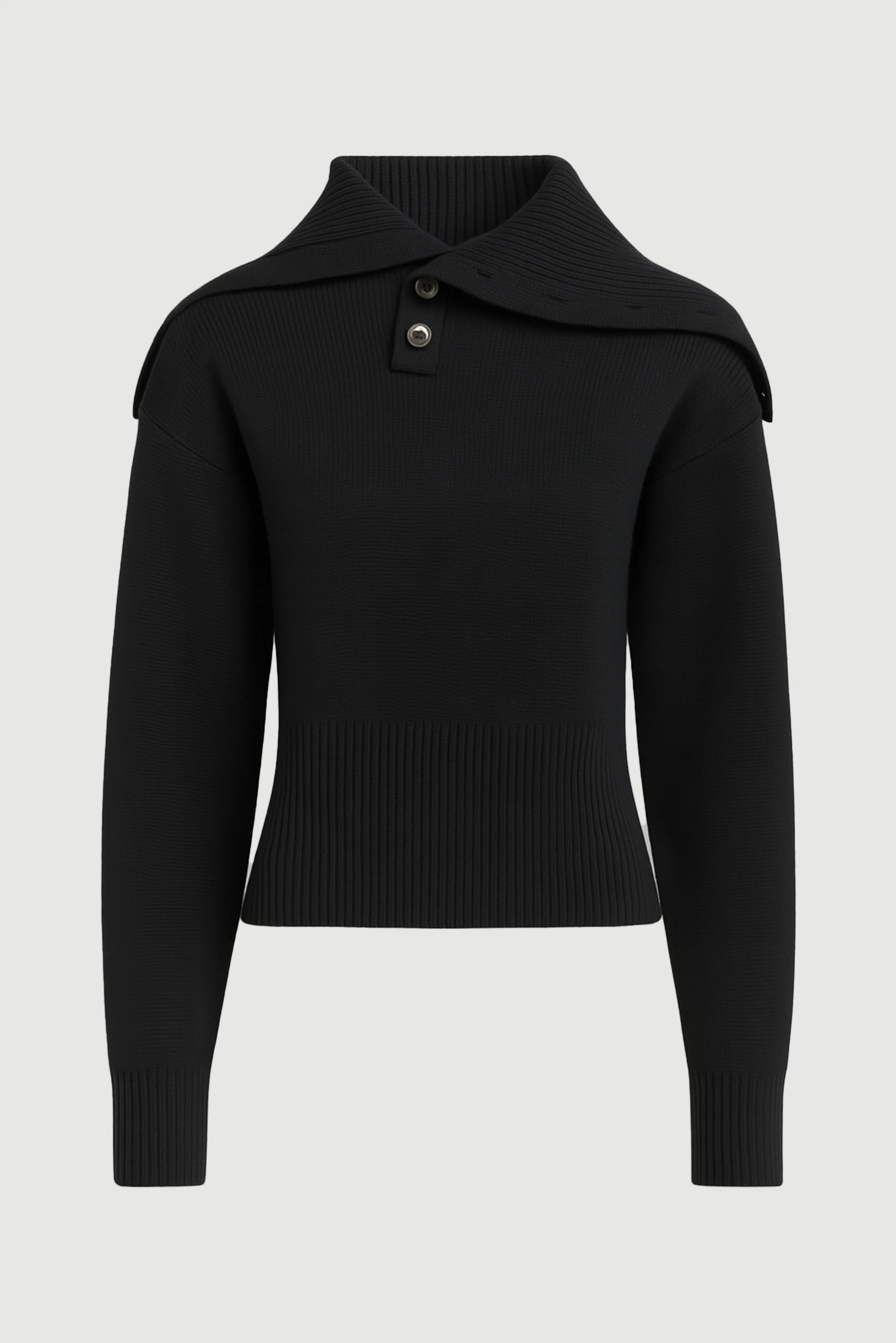Elijah Foldover Button-Collar Sweater - Image 8