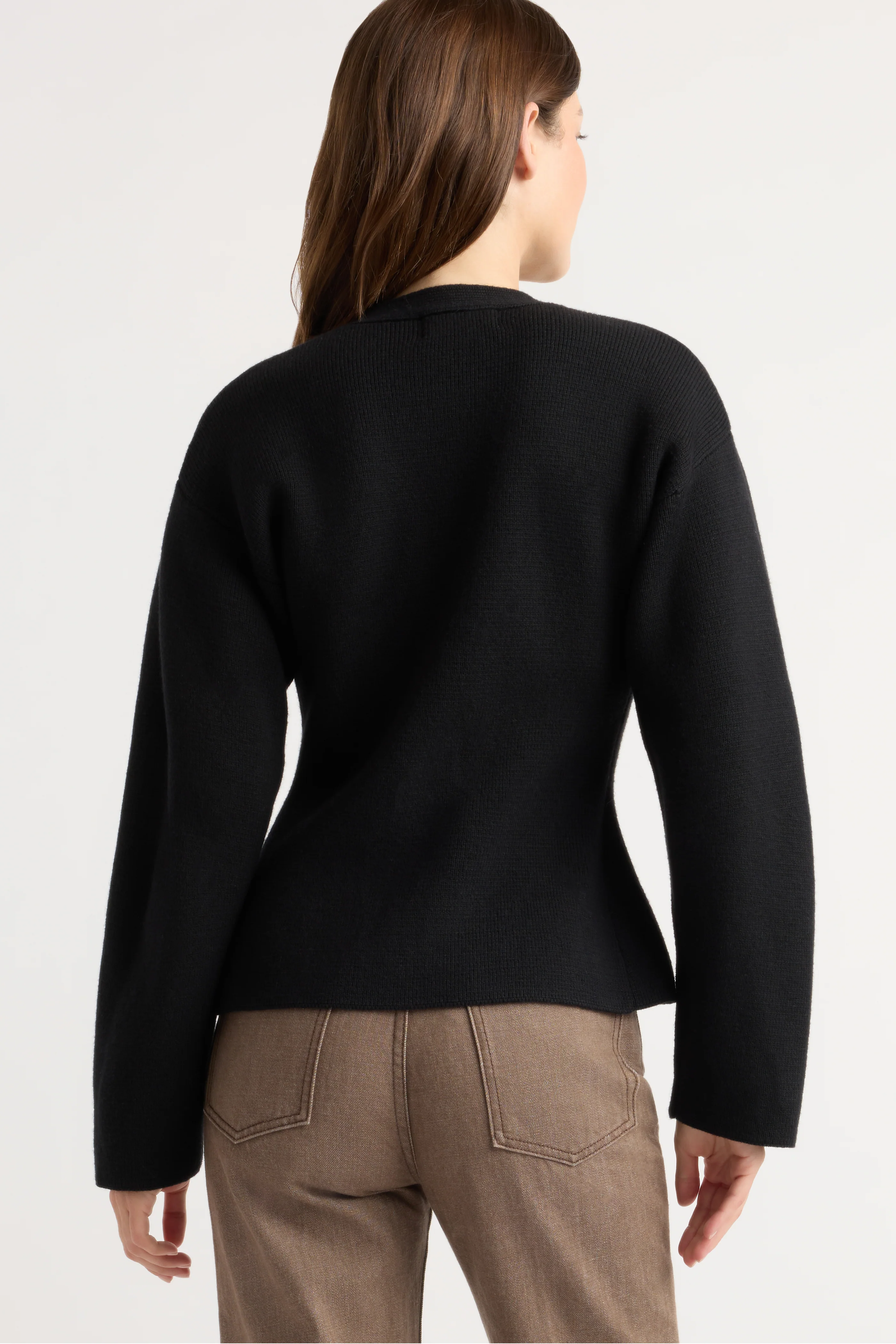 Elinor Organic Cotton-Wool V-Neck Cardigan - Image 6