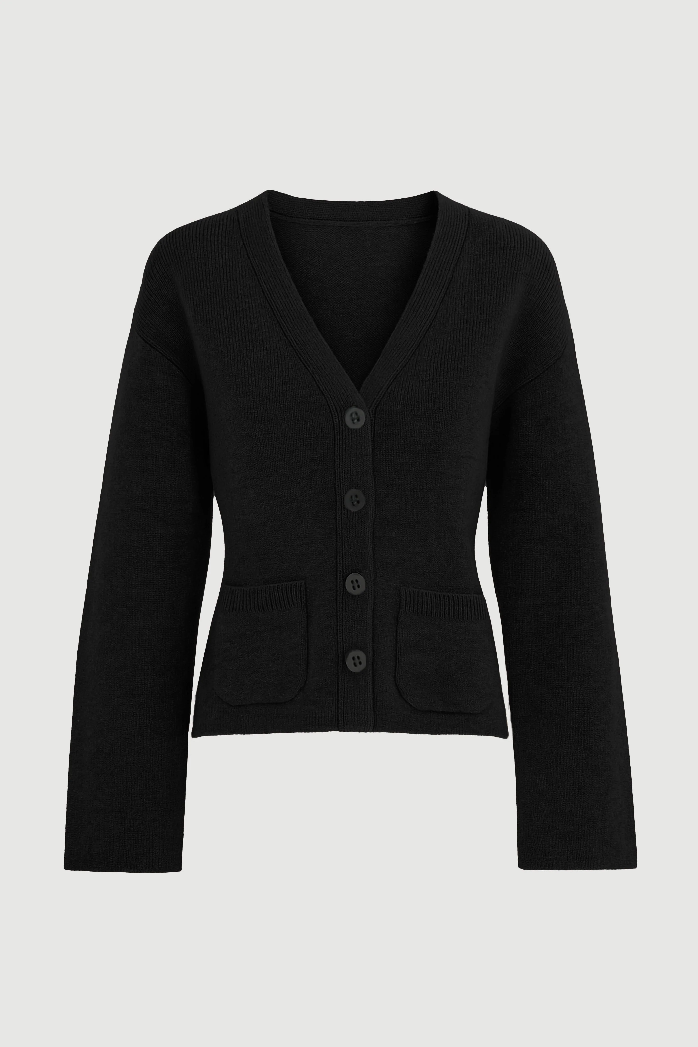 Elinor Organic Cotton-Wool V-Neck Cardigan - Image 8