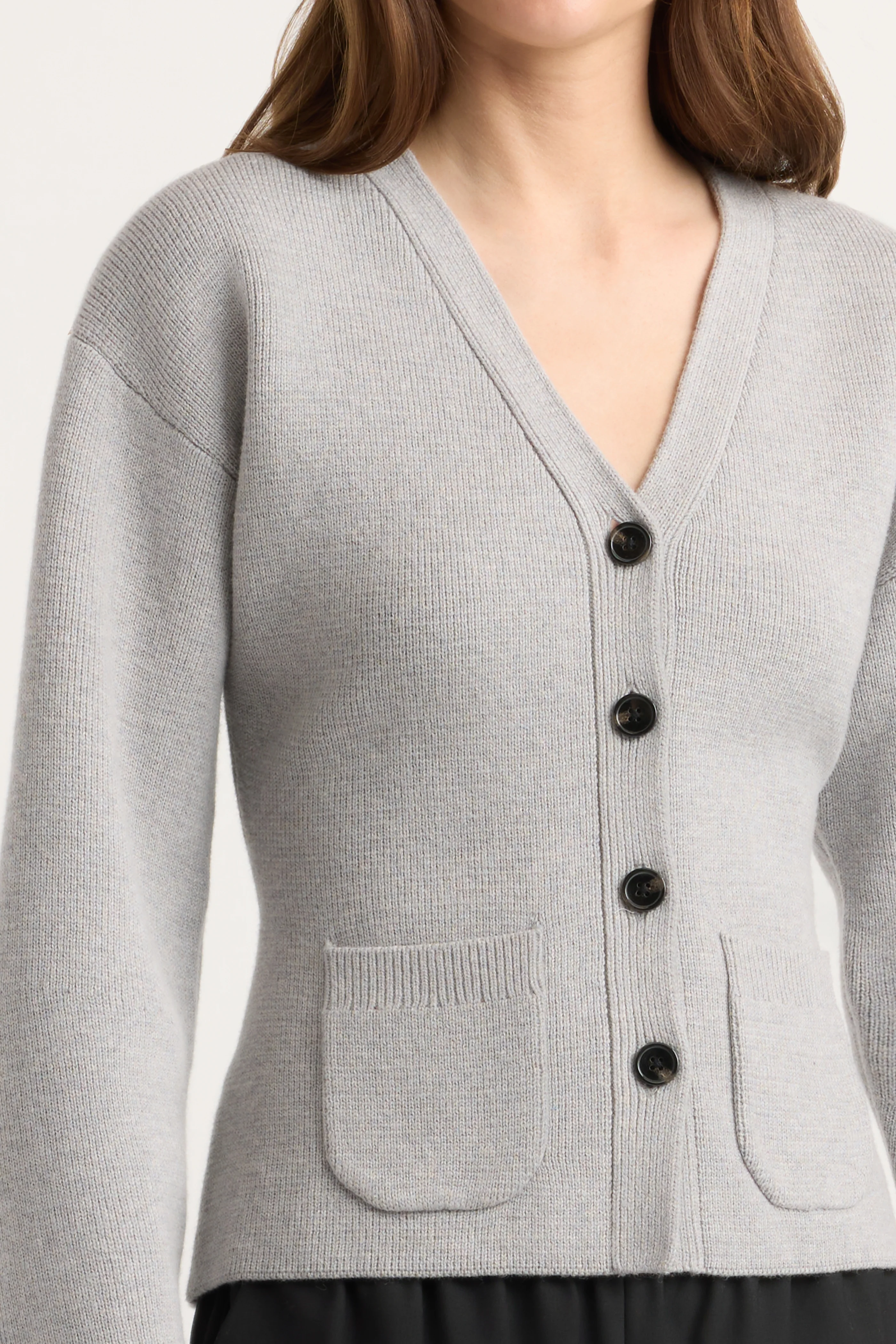 Elinor Organic Cotton-Wool V-Neck Cardigan - Image 4