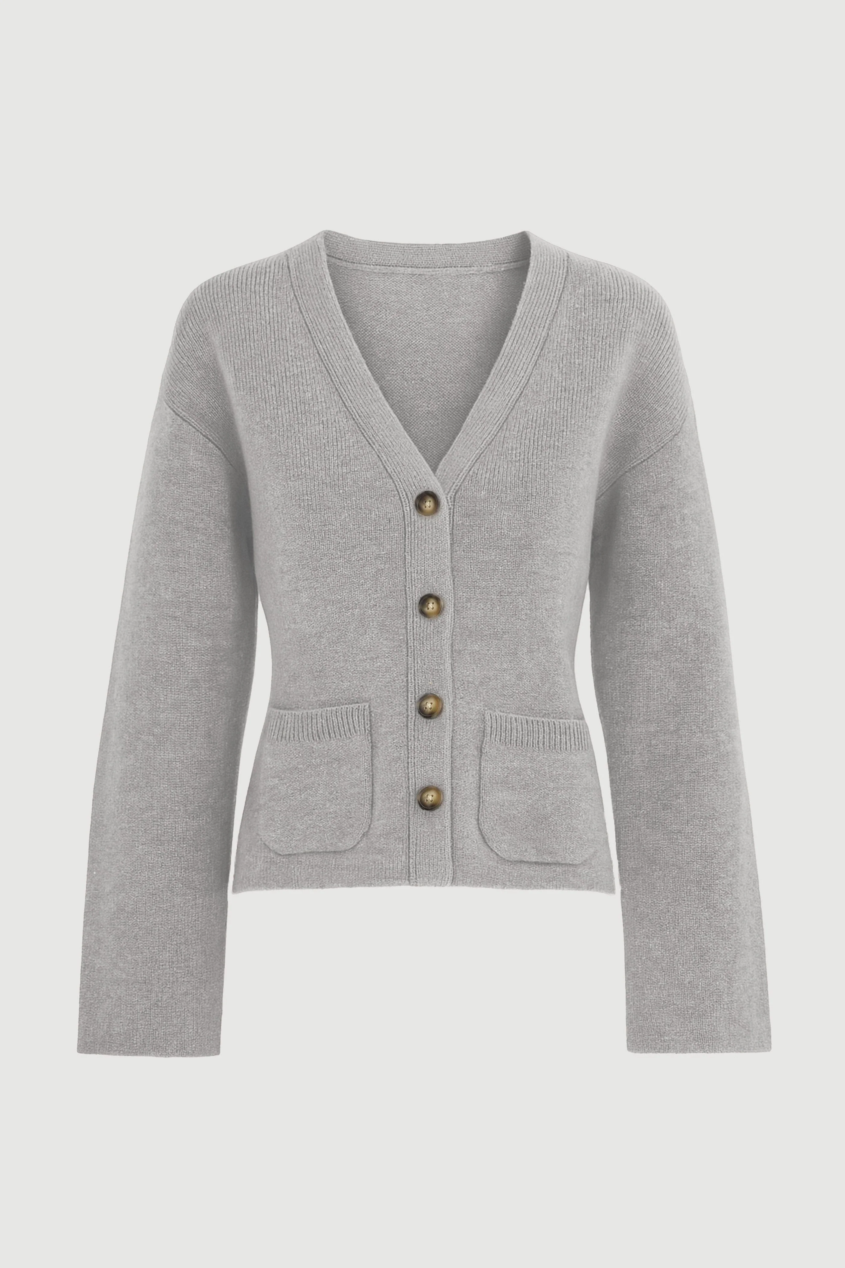 Elinor Organic Cotton-Wool V-Neck Cardigan - Image 8