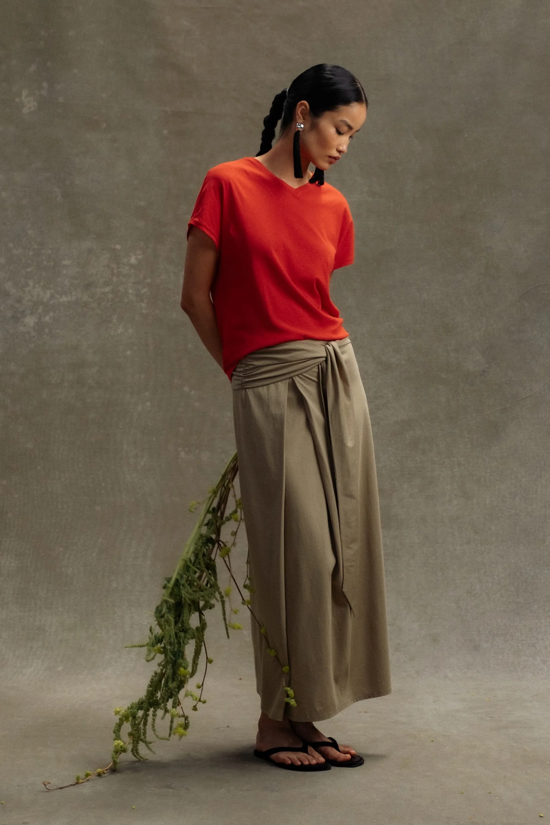 Elke Tie-Waist Maxi Skirt - Image 10