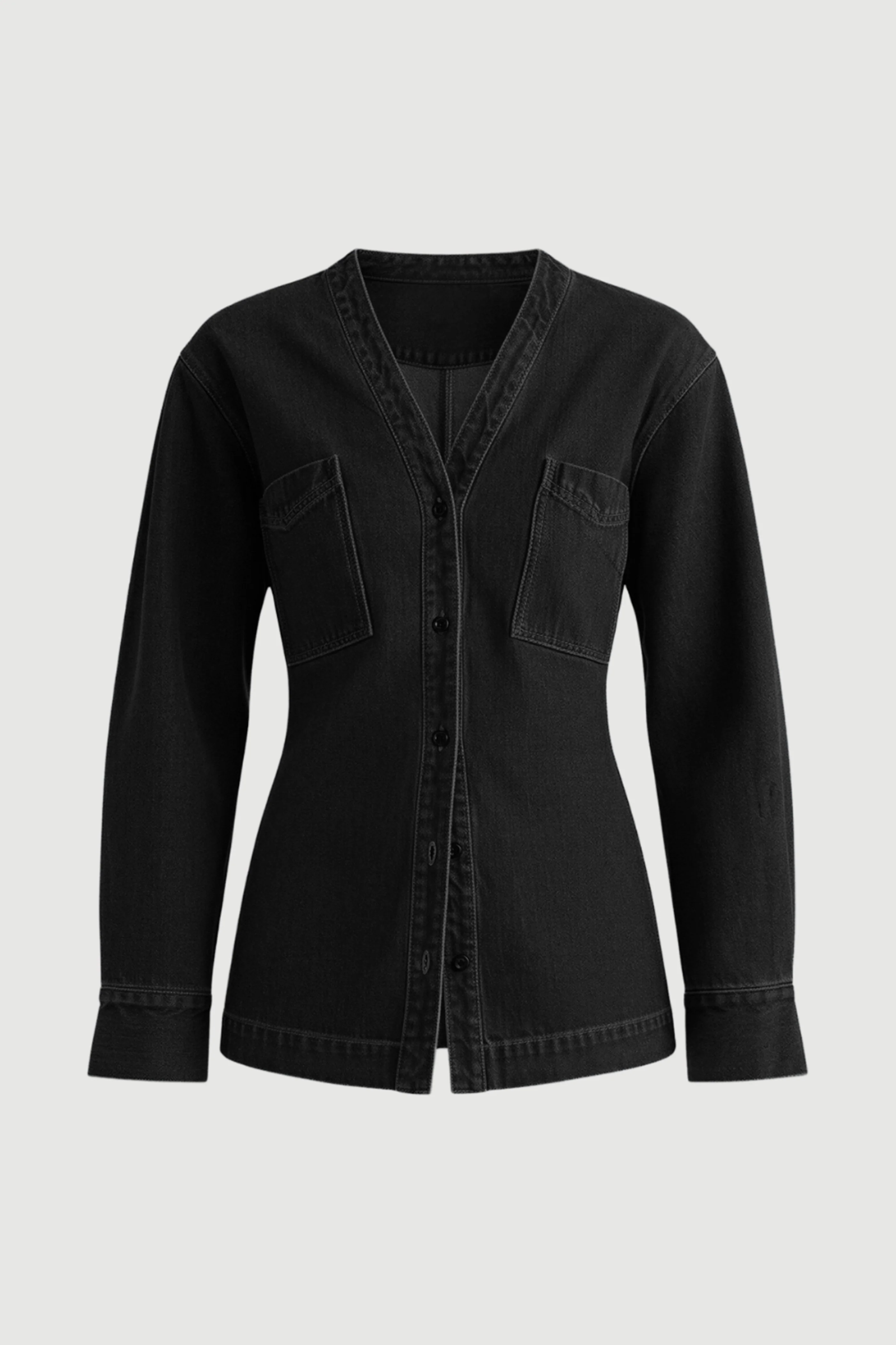 Emmett Cinch-Waist Denim Jacket - Image 11