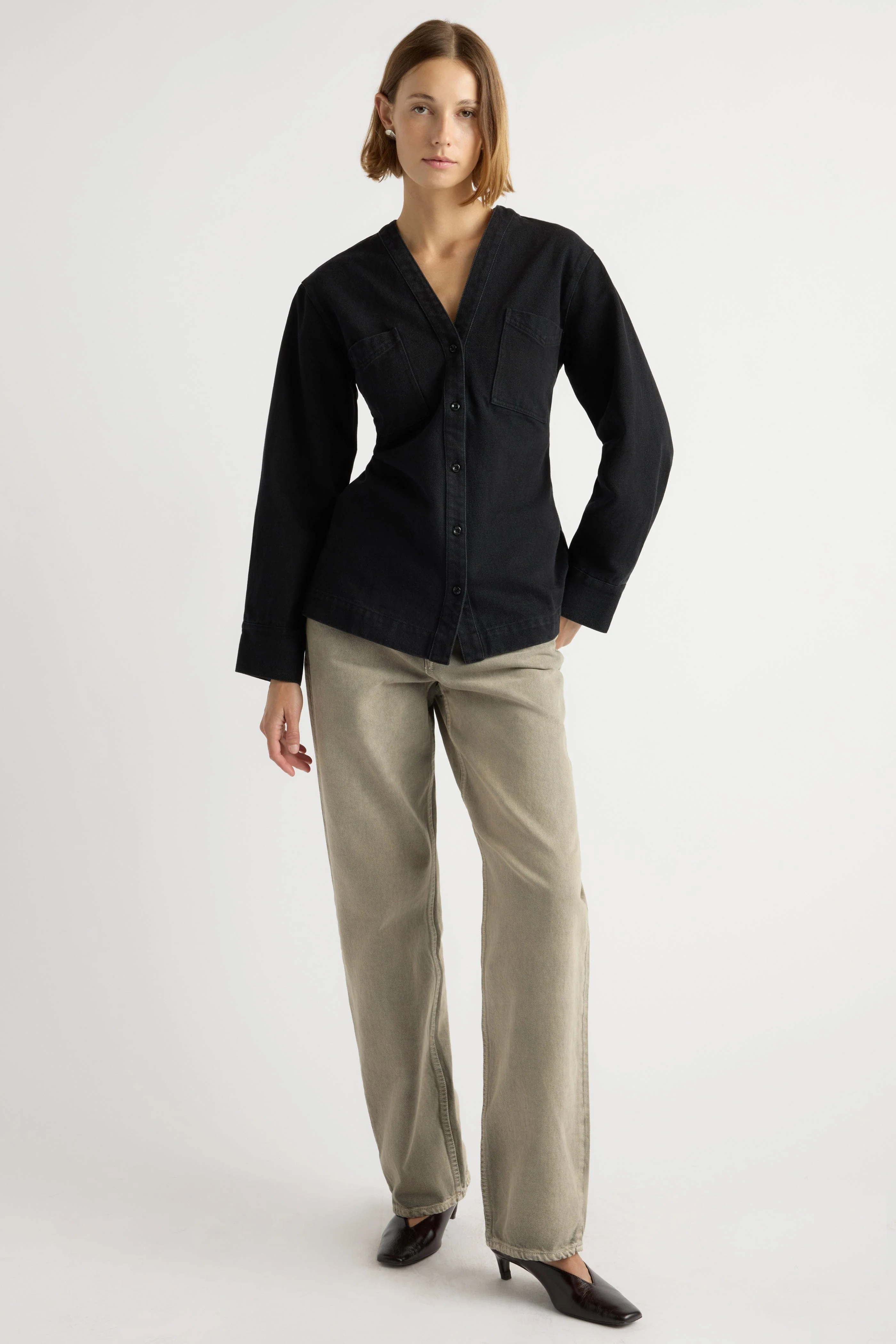 Emmett Cinch-Waist Denim Jacket - Image 4