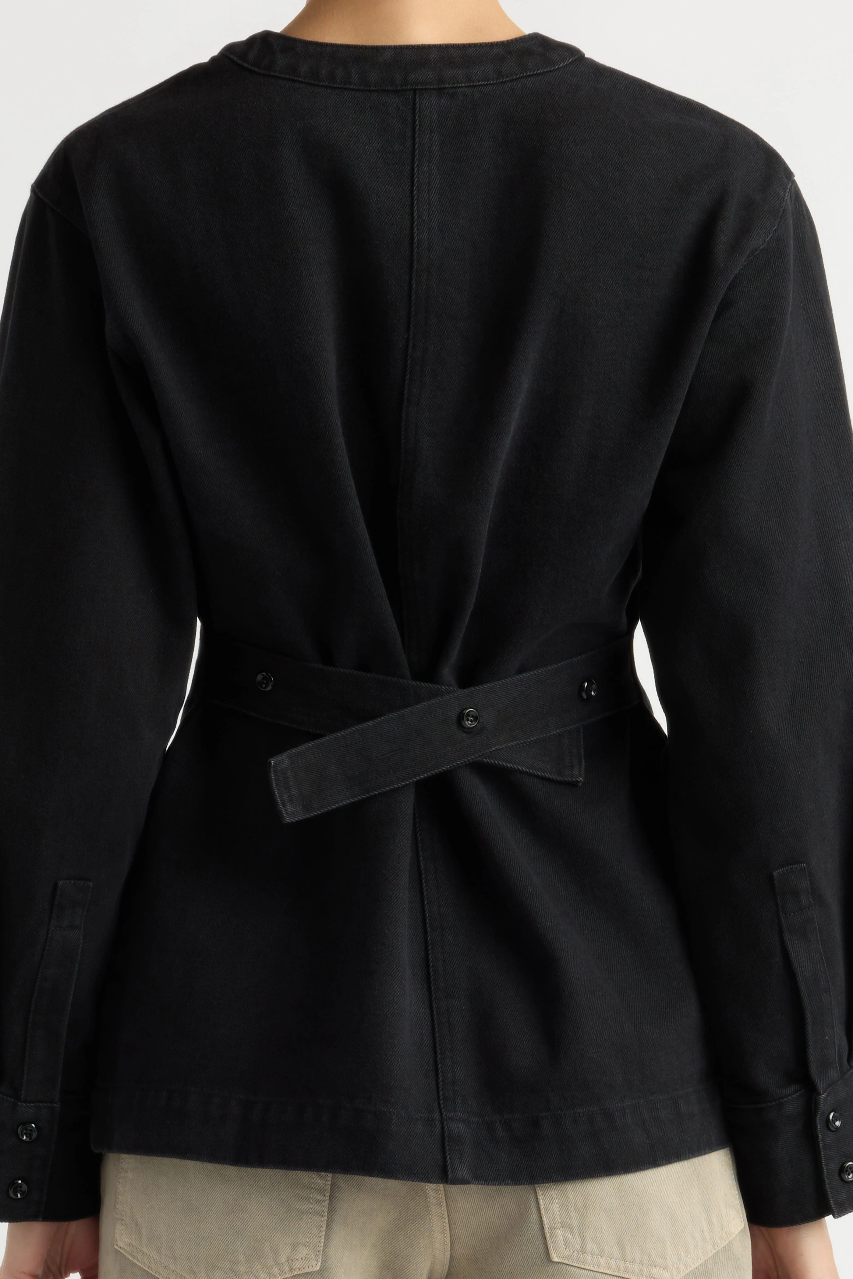 Emmett Cinch-Waist Denim Jacket - Image 6