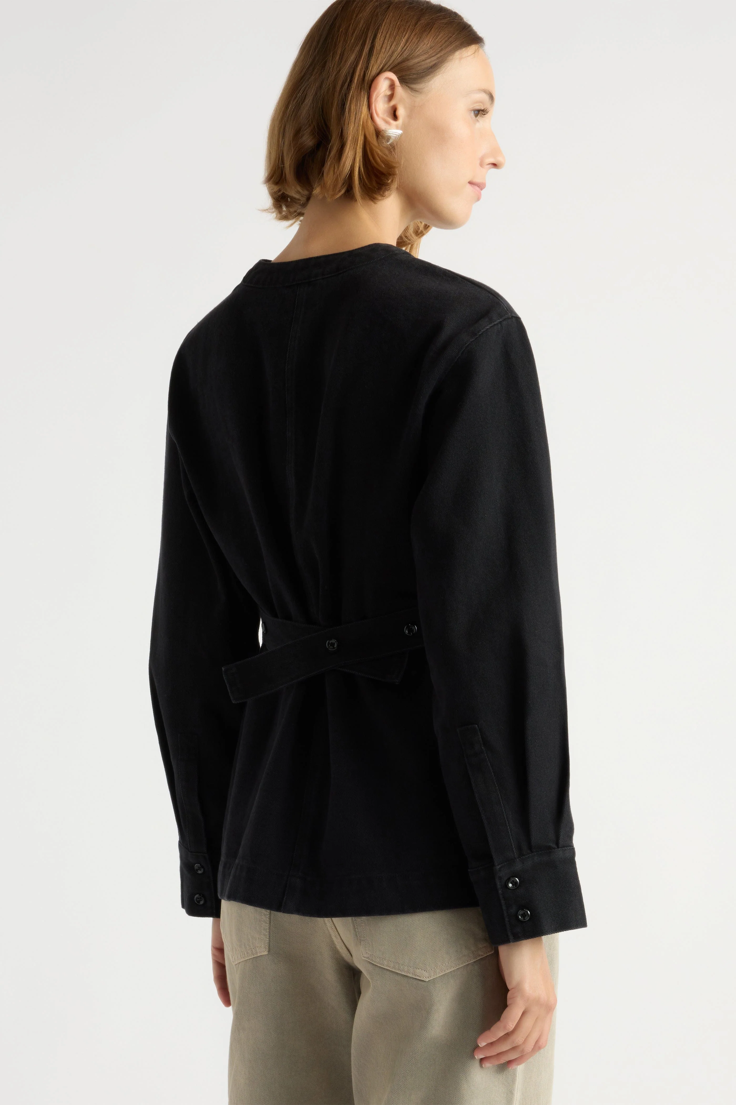Emmett Cinch-Waist Denim Jacket - Image 7