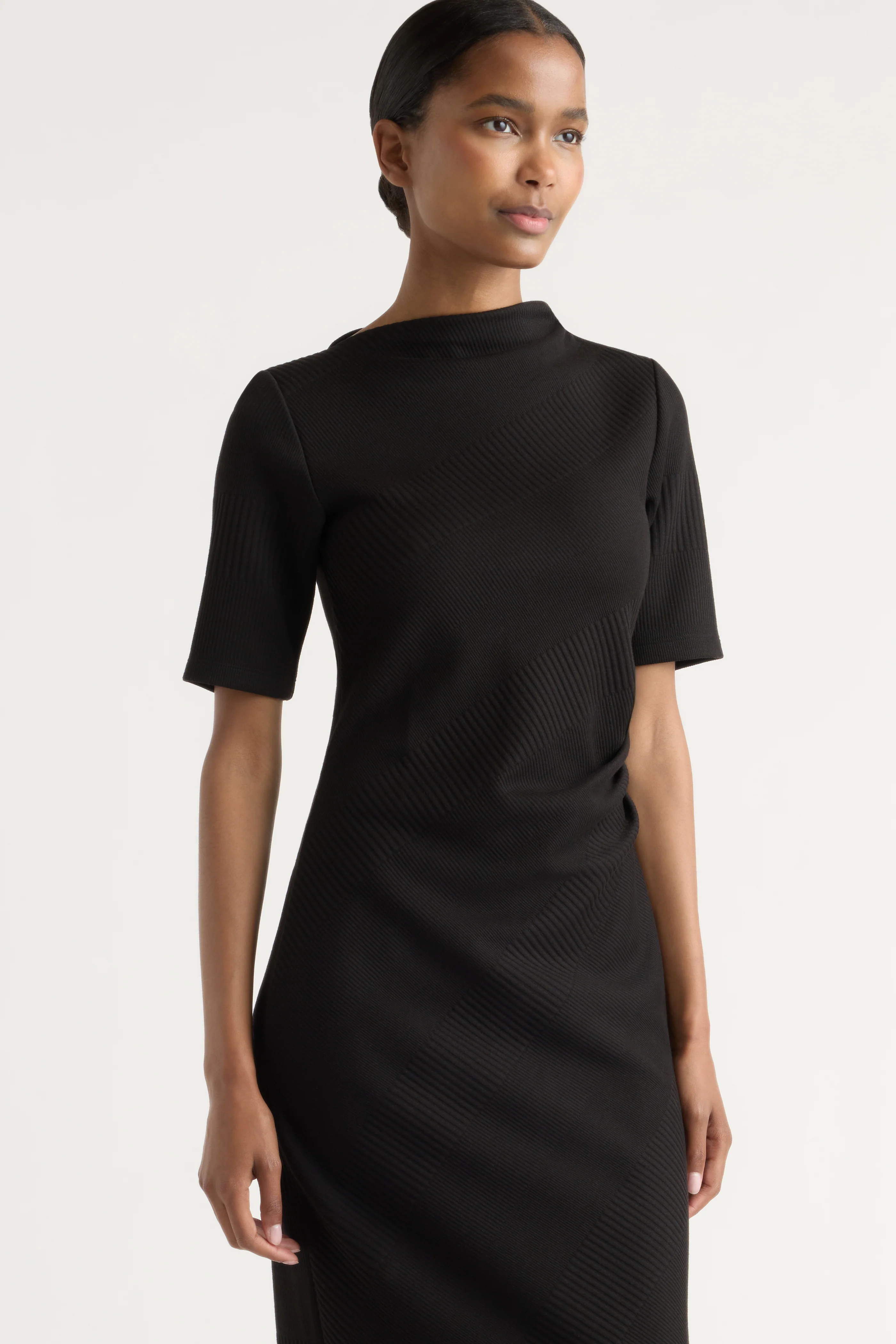 Evie Ribbed-Knit Jersey Dress - Image 3