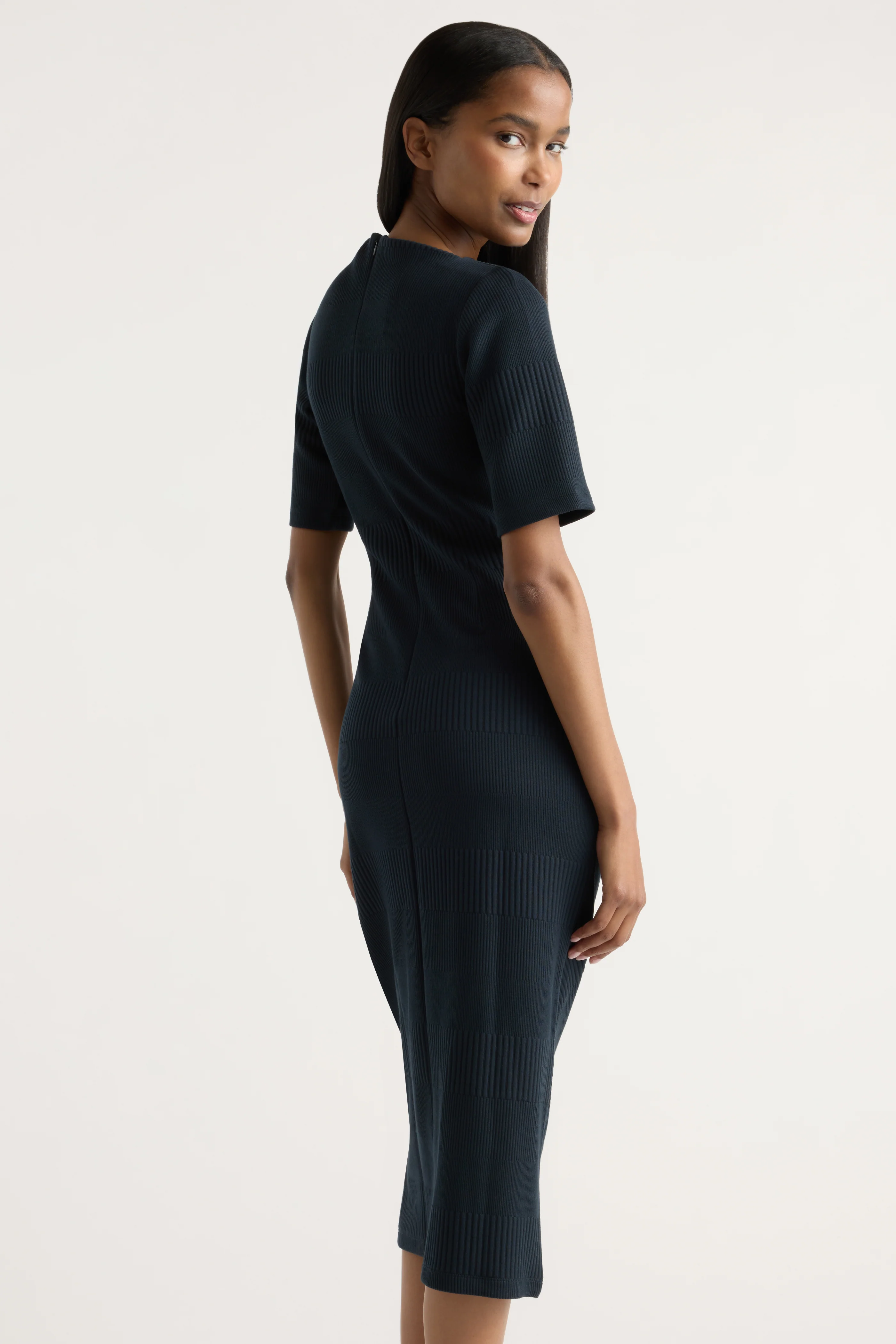 Evie Ribbed-Knit Jersey Dress - Image 4