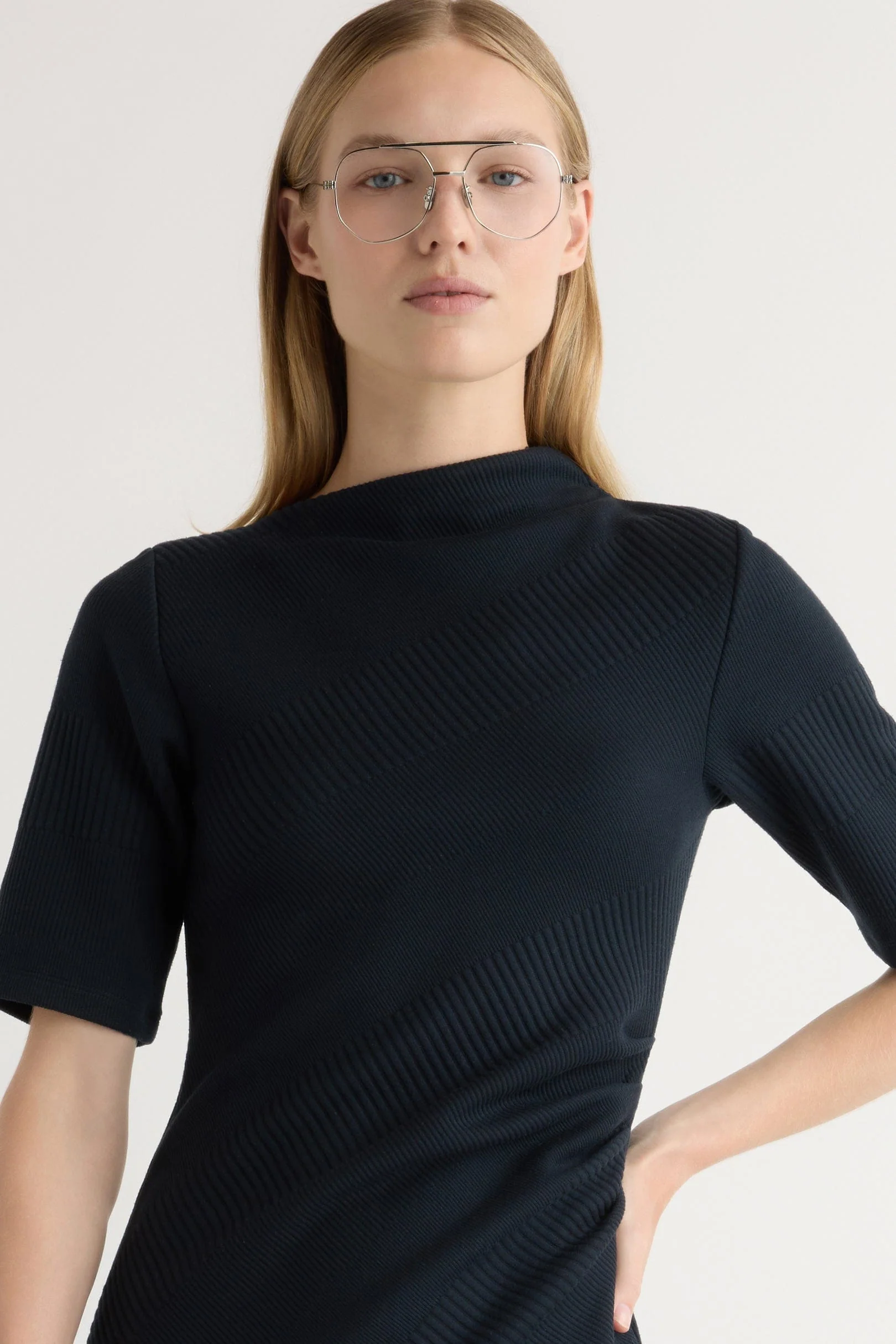 Evie Ribbed-Knit Jersey Dress - Image 8