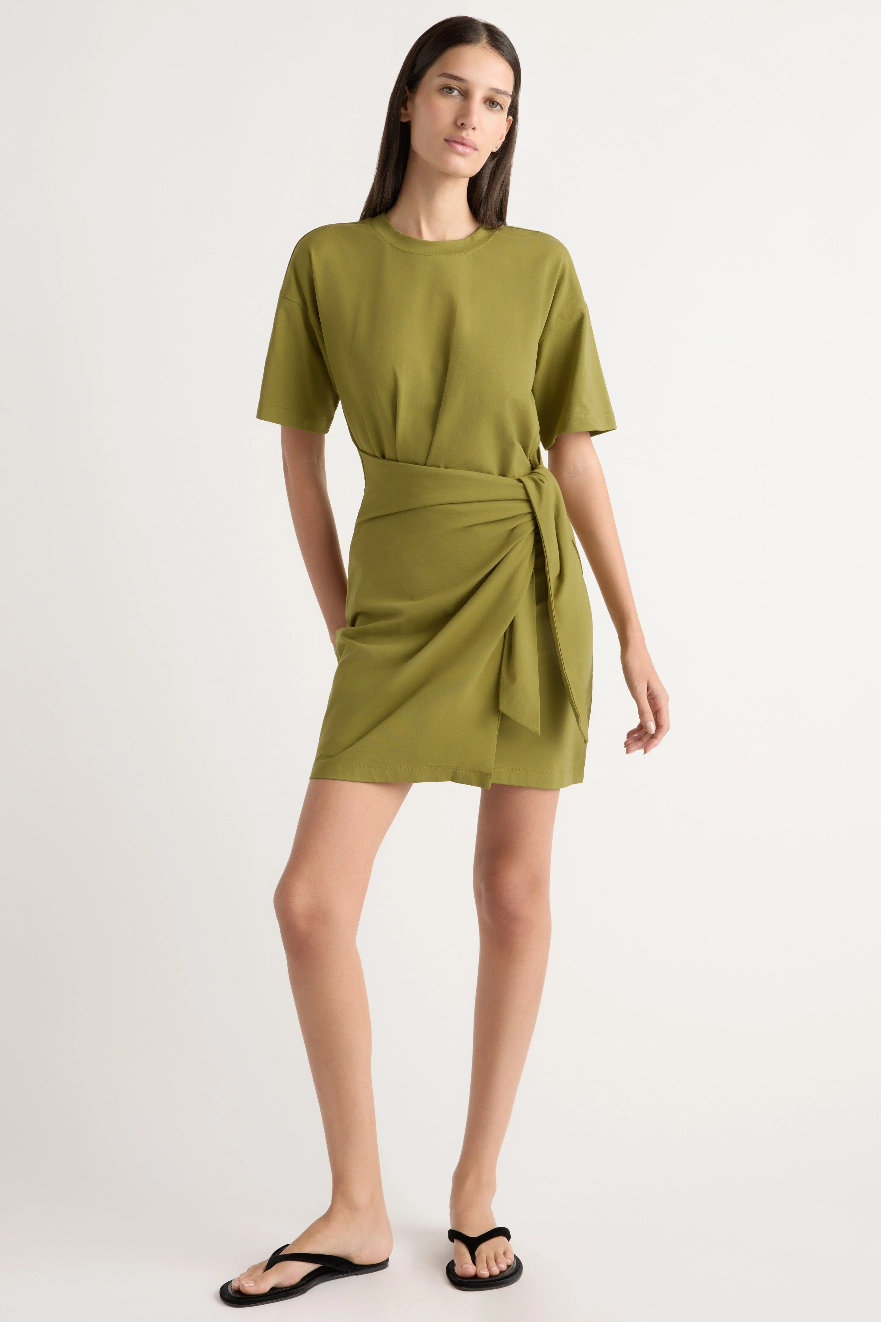 Fallon Organic Cotton T-Shirt Wrap Dress - Image 2