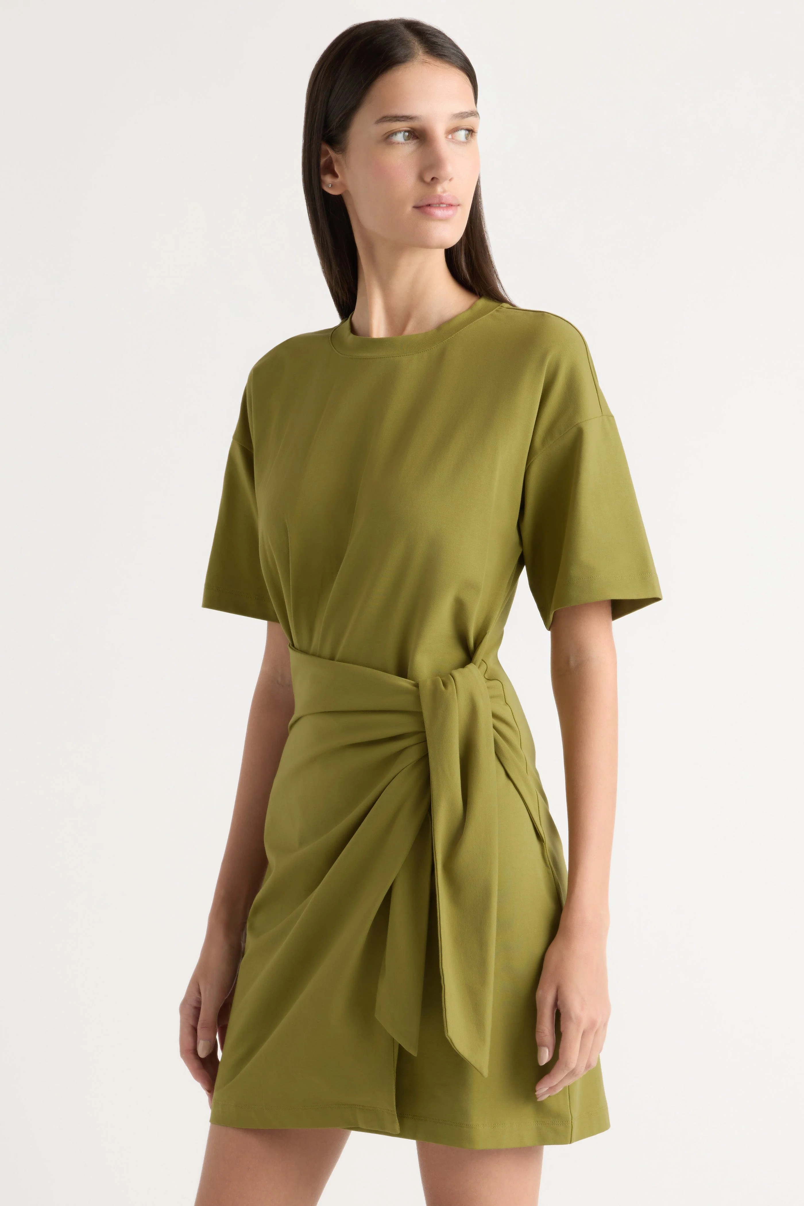 Fallon Organic Cotton T-Shirt Wrap Dress - Image 3