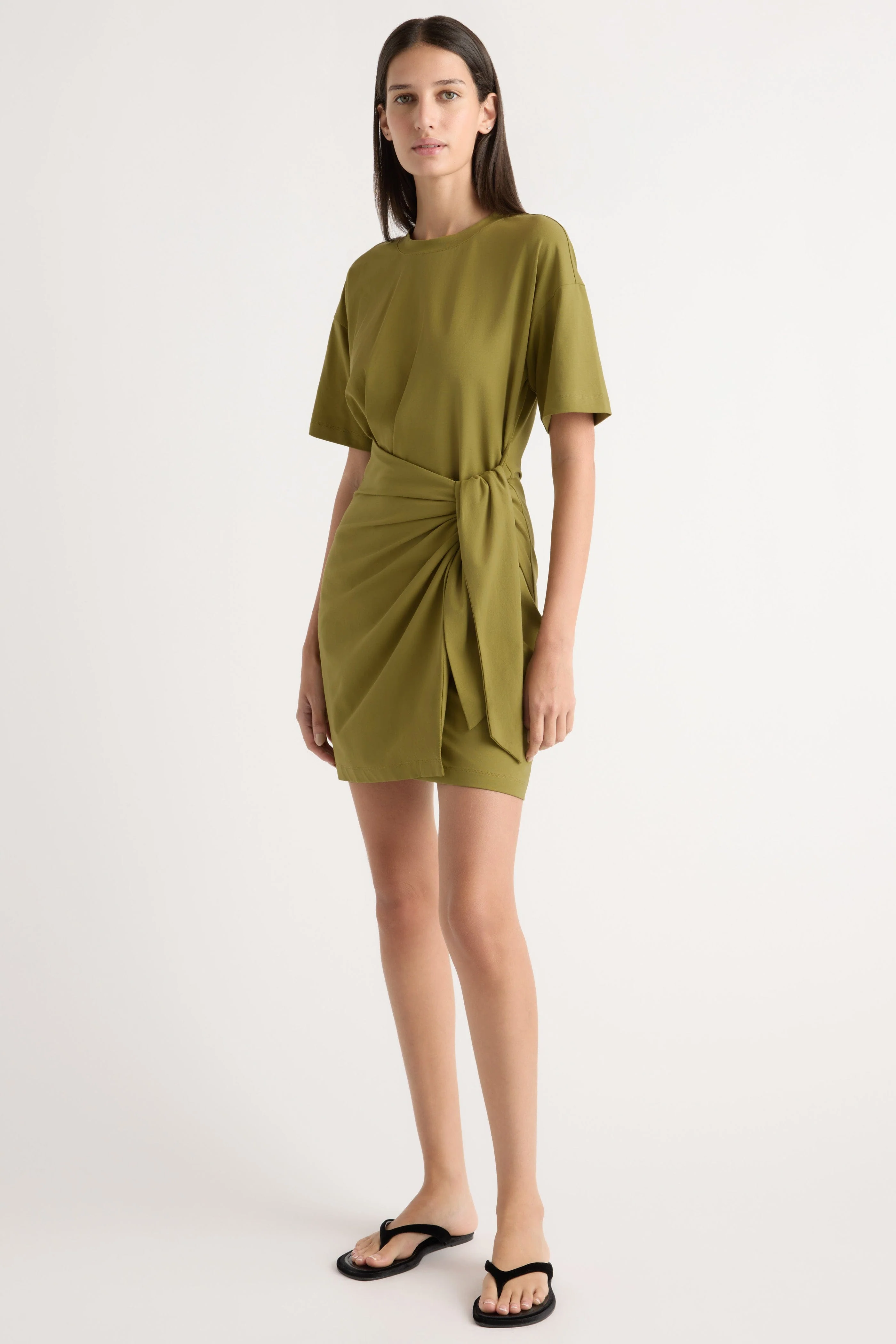 Fallon Organic Cotton T-Shirt Wrap Dress - Image 4