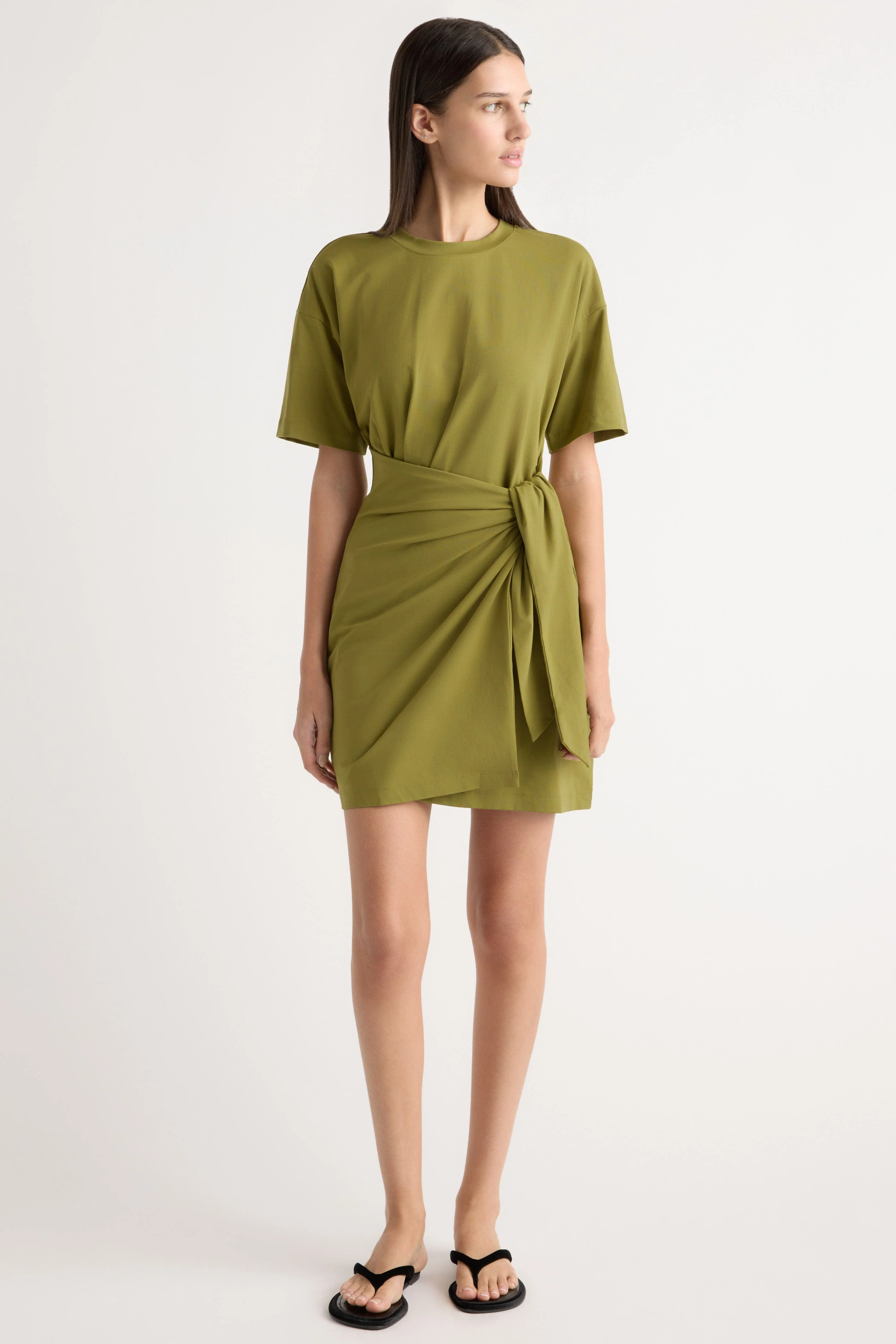 Fallon Organic Cotton T-Shirt Wrap Dress - Image 6