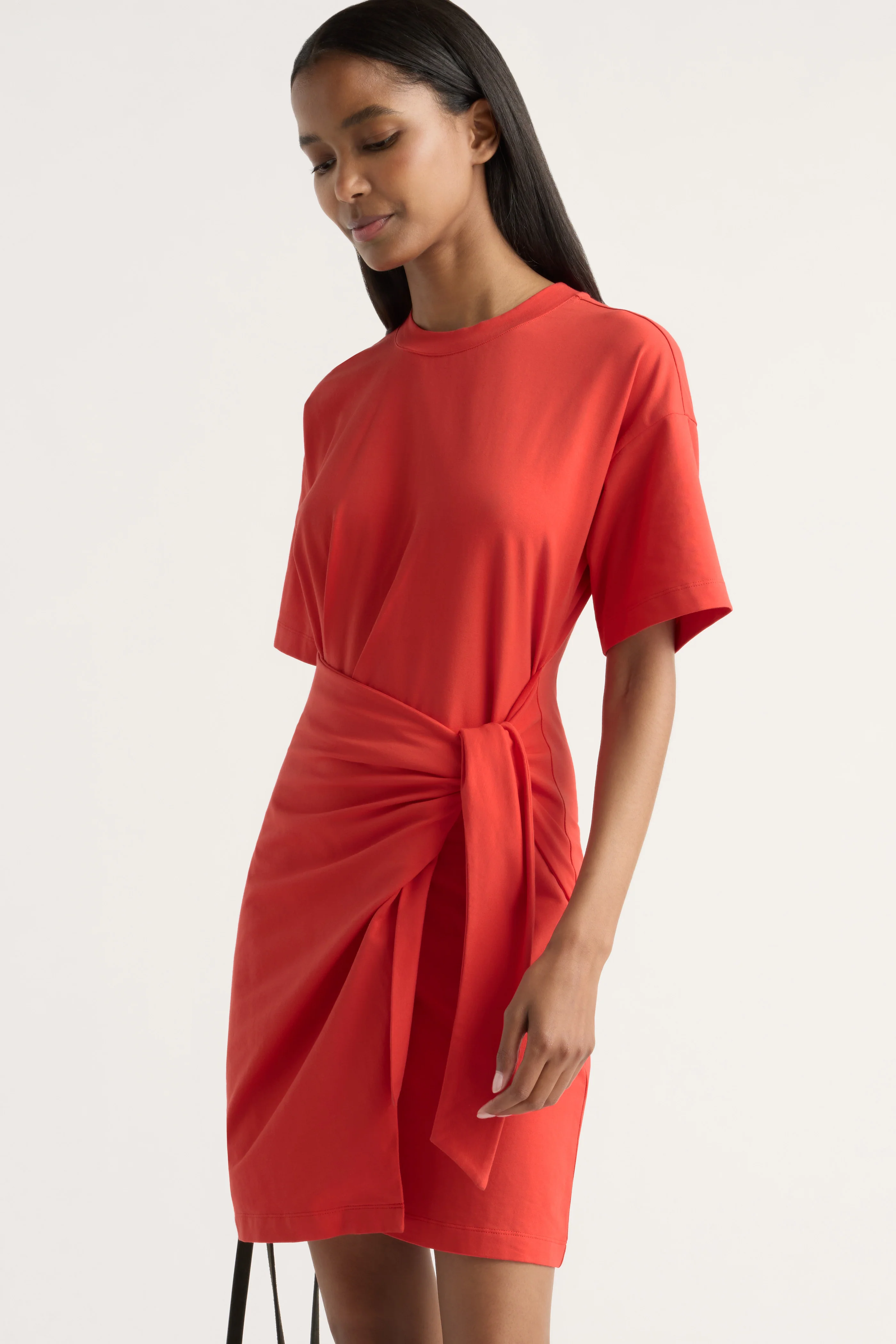 Fallon Organic Cotton T-Shirt Wrap Dress - Image 3