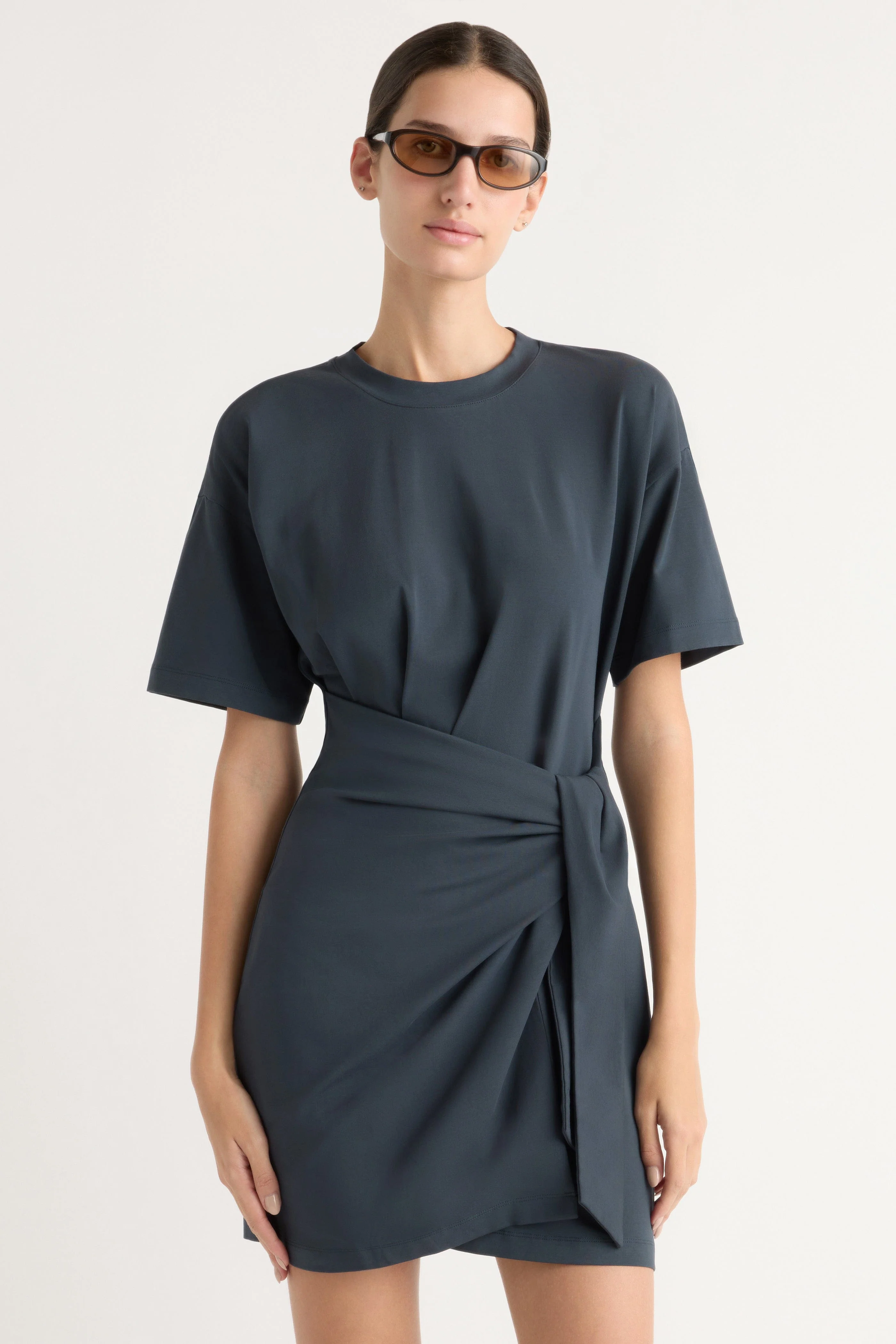 Fallon Organic Cotton T-Shirt Wrap Dress - Image 3