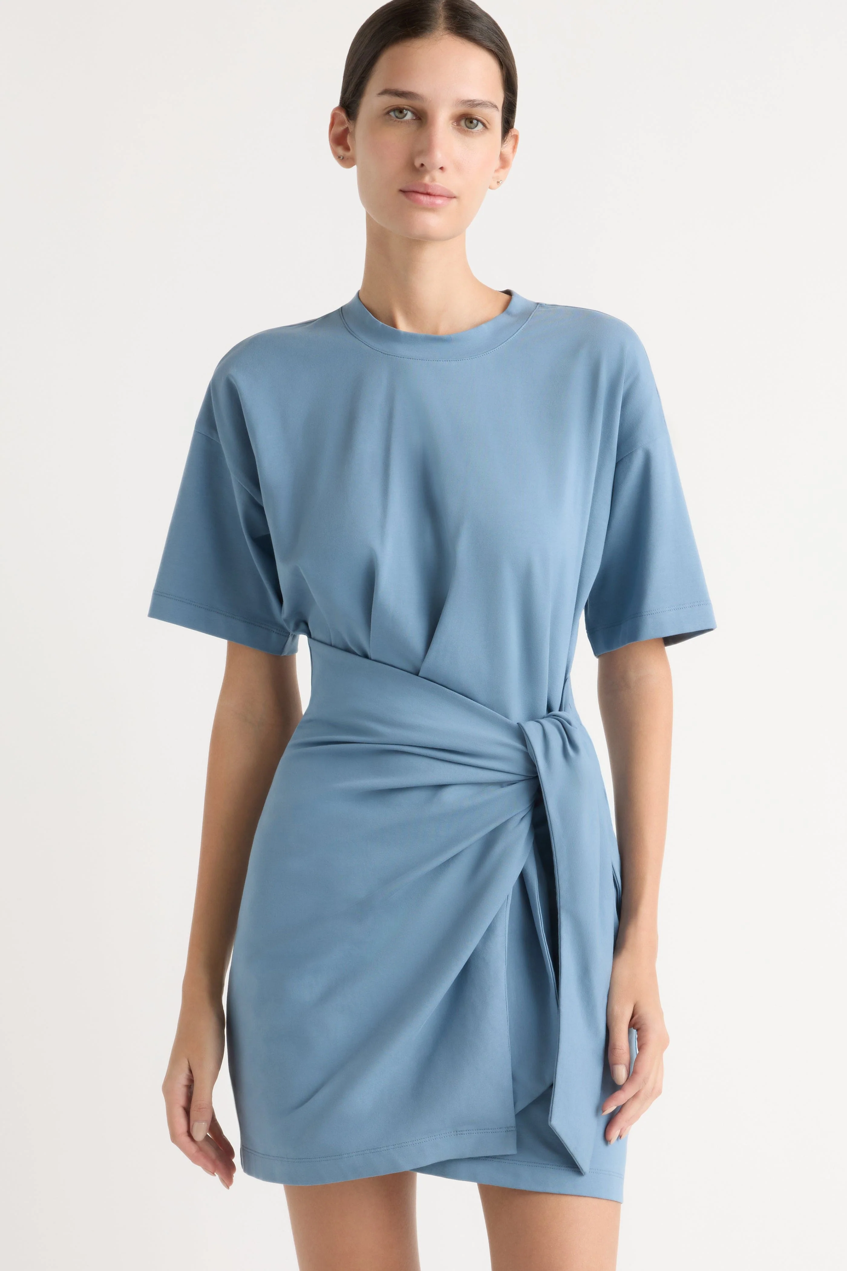 Fallon Organic Cotton T-Shirt Wrap Dress - Image 3