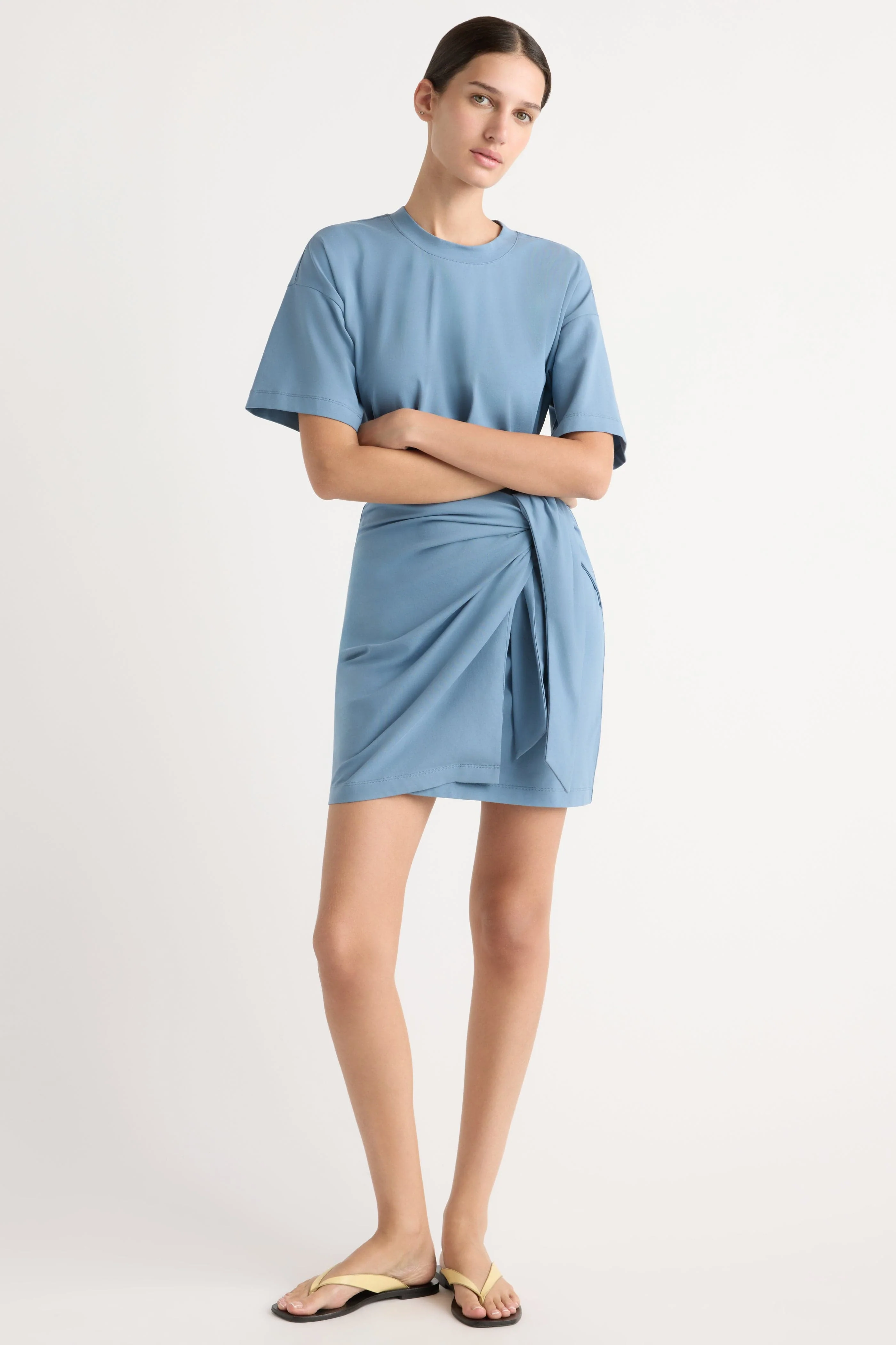 Fallon Organic Cotton T-Shirt Wrap Dress - Image 4