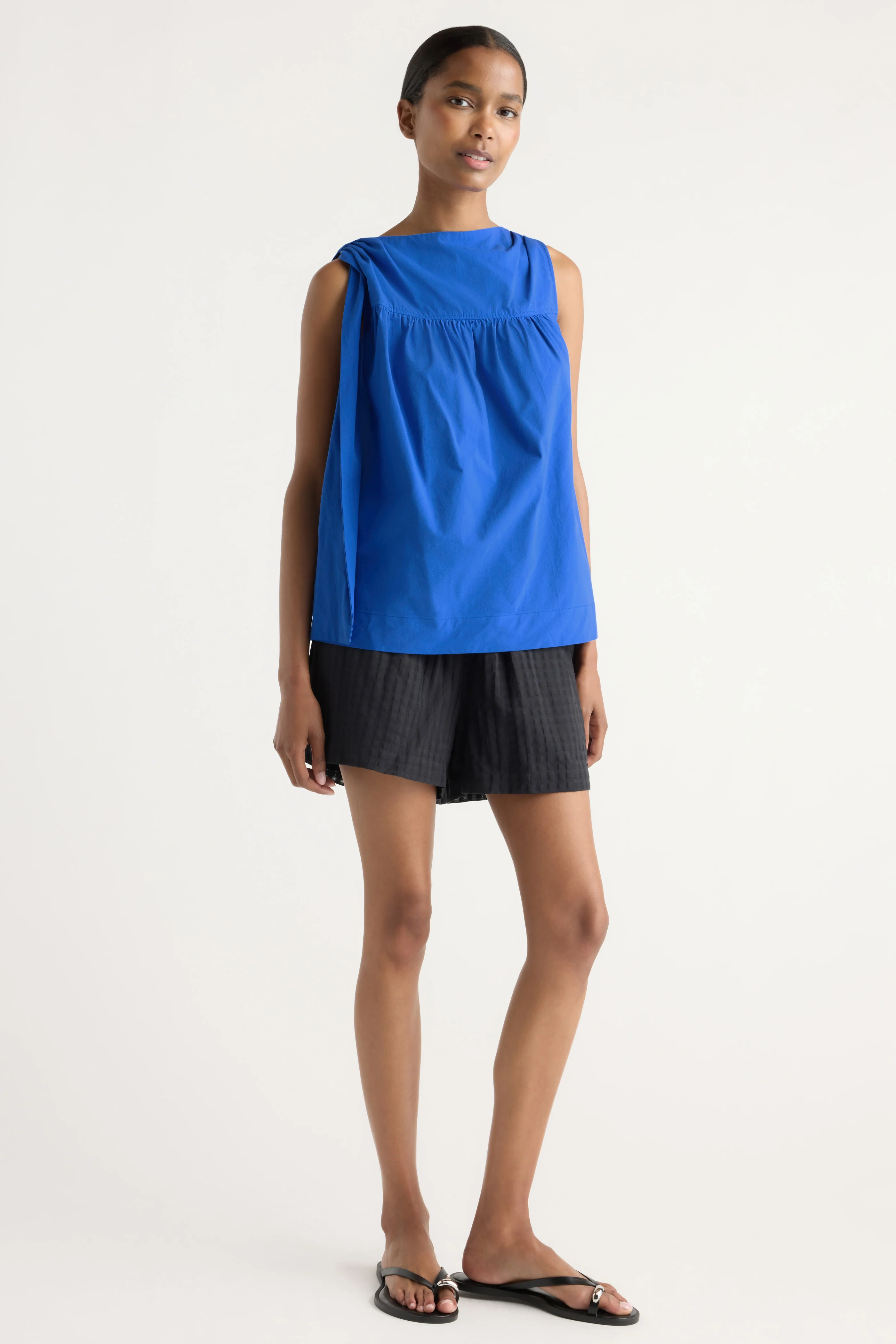 Florence Tie-Shoulder Cotton Blouse - Image 4