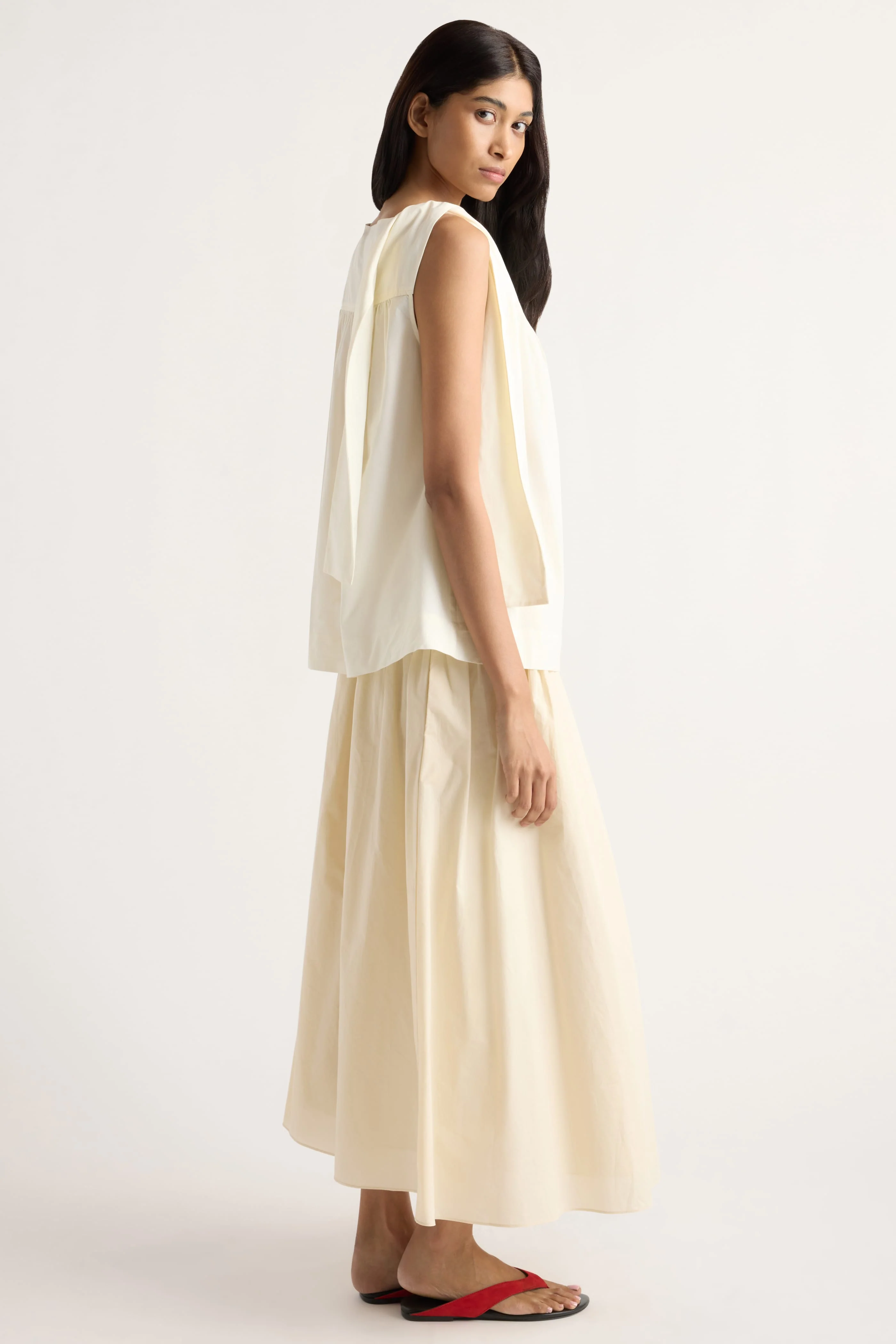 Florence Tie-Shoulder Cotton Blouse - Image 5