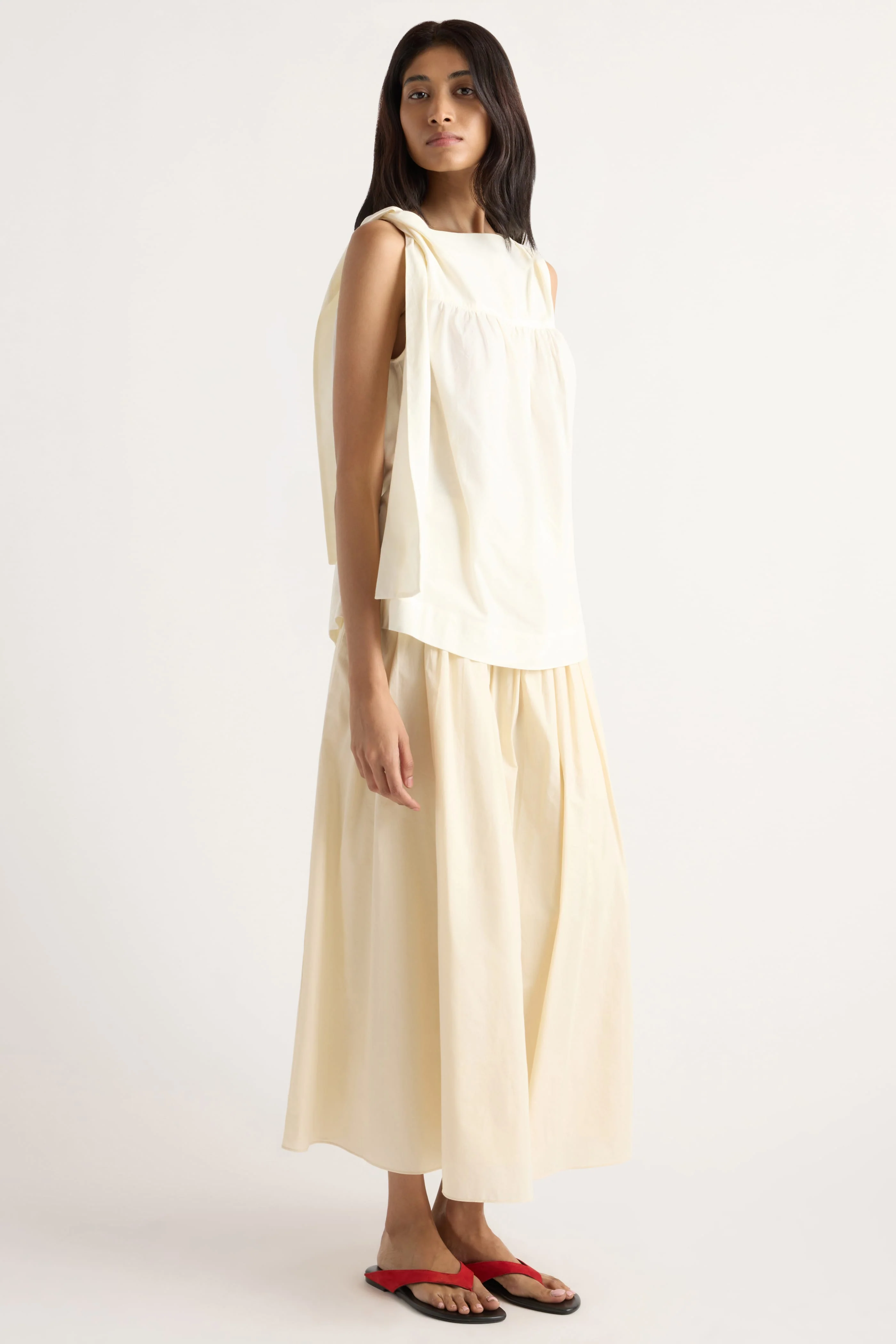 Florence Tie-Shoulder Cotton Blouse - Image 7