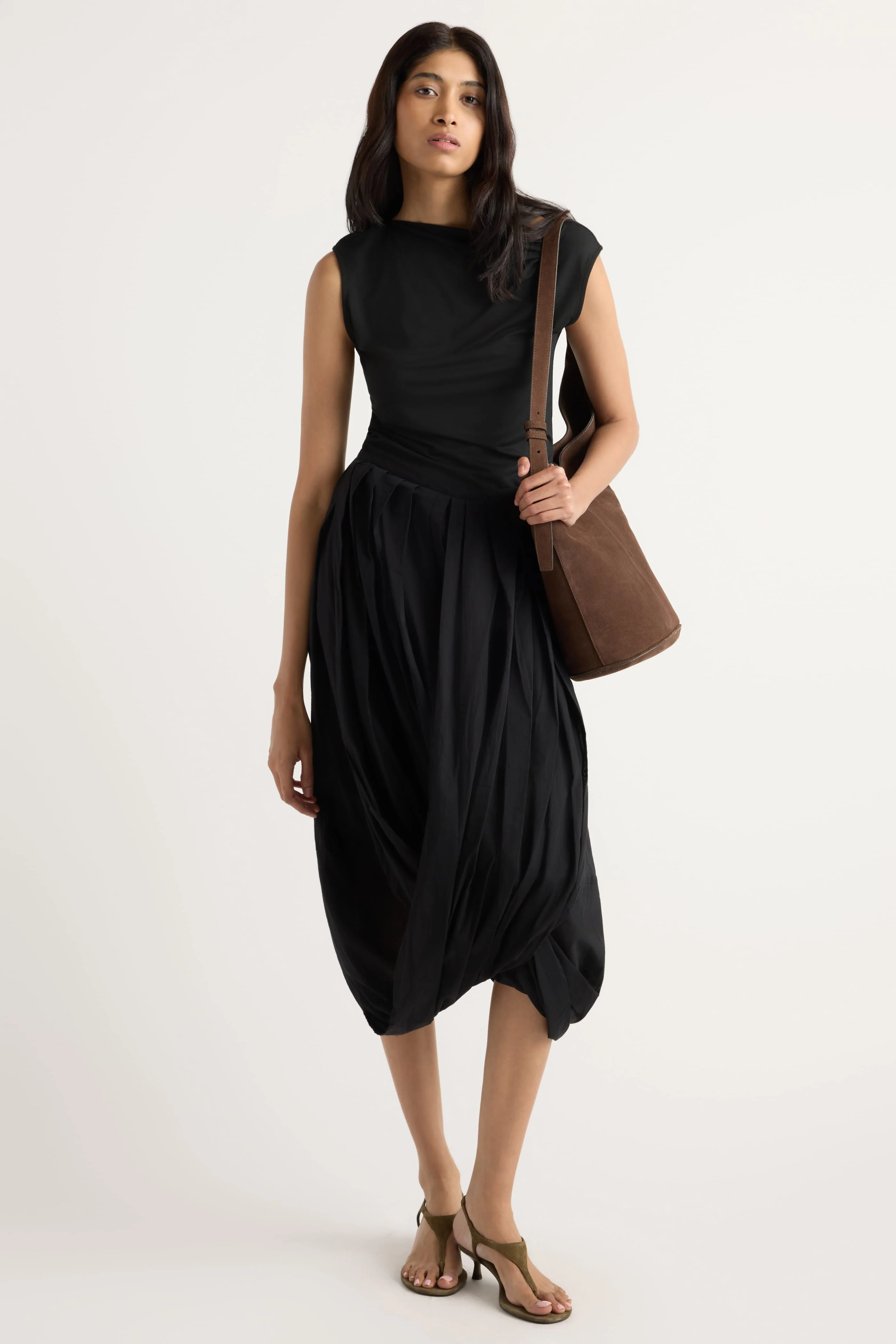 Freya Gathered Drape Maxi Skirt - Image 2
