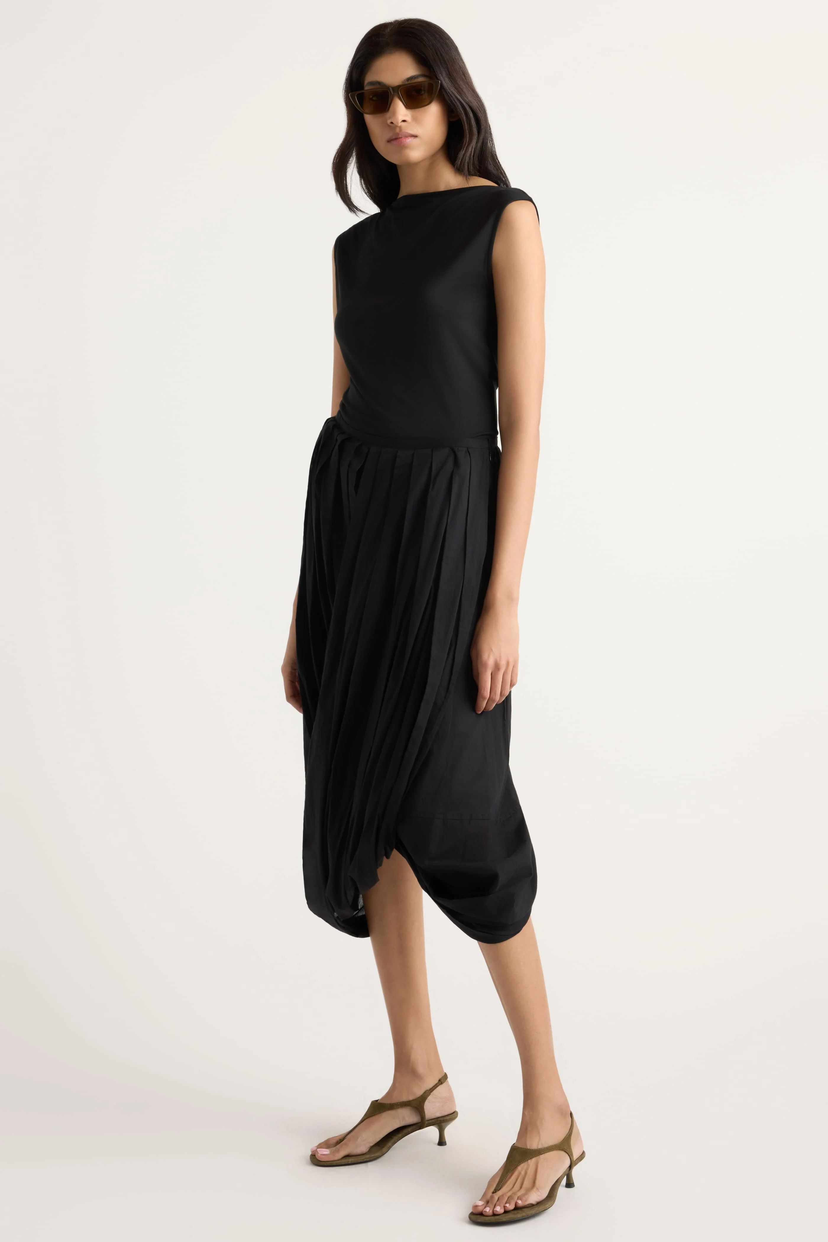 Freya Gathered Drape Maxi Skirt - Image 4