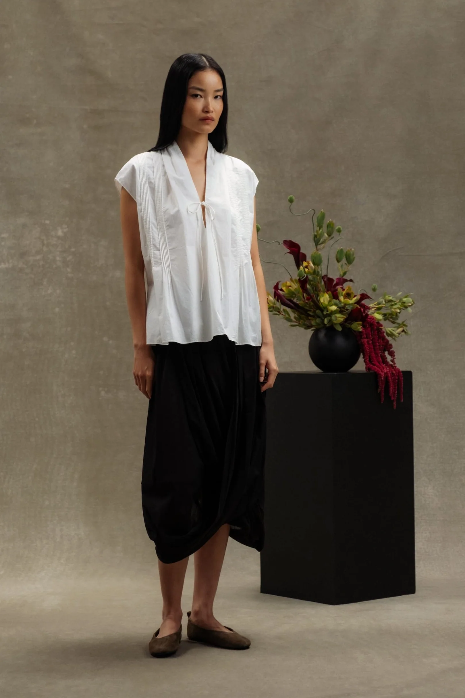 Freya Gathered Drape Maxi Skirt - Image 7