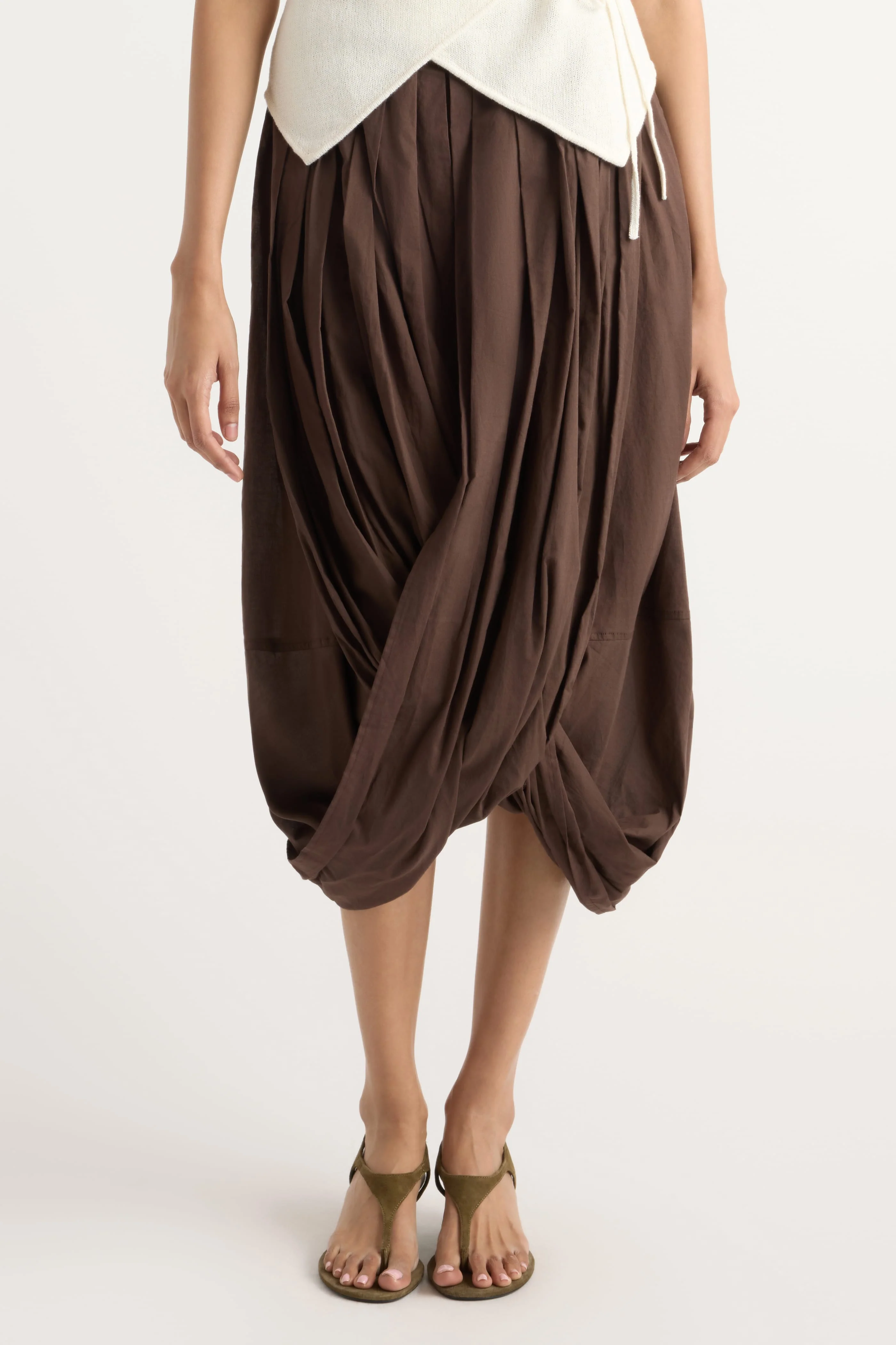 Freya Gathered Drape Maxi Skirt - Image 3