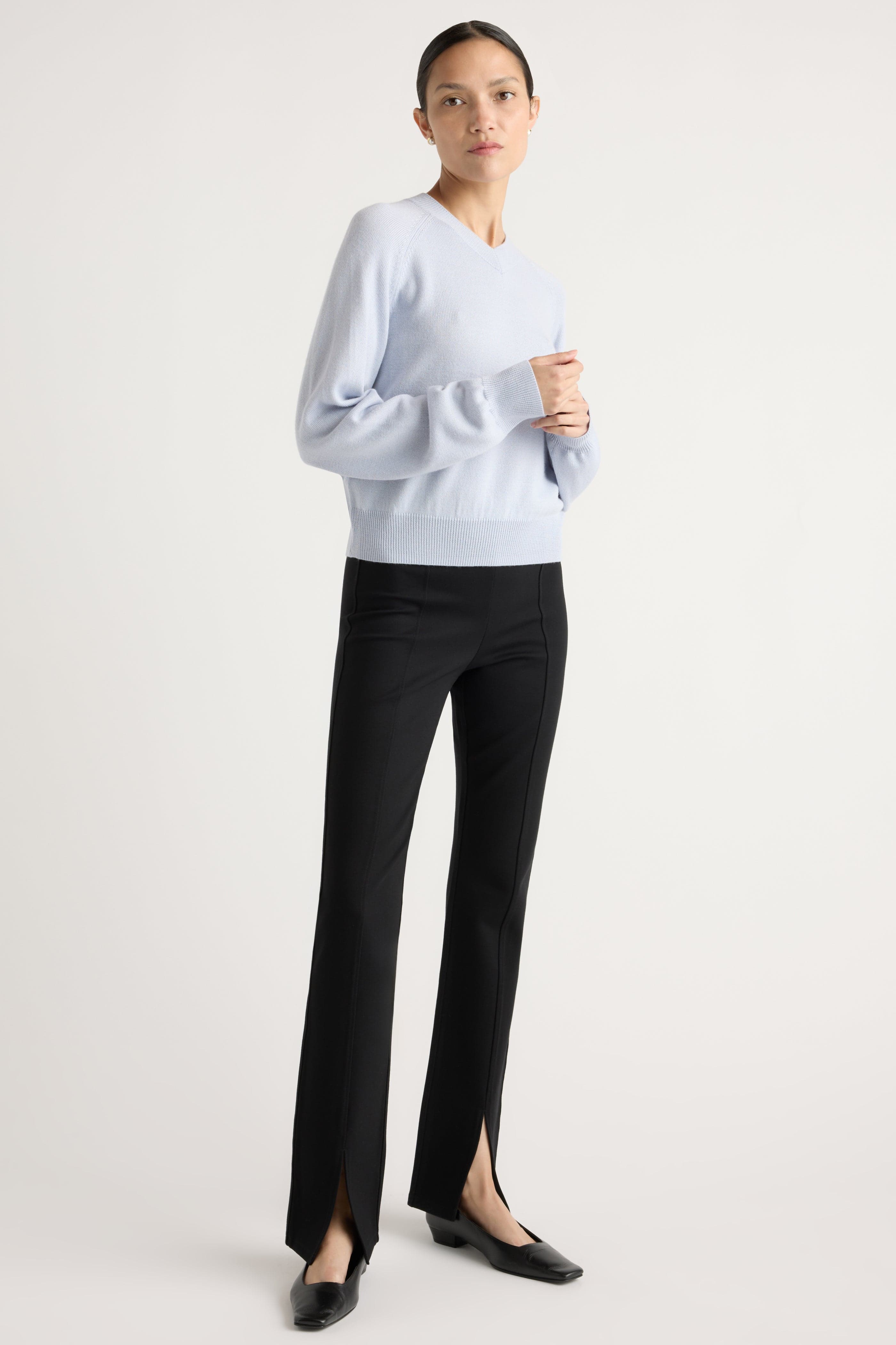 Gabby Wool-Blend V-Neck Sweater - Image 3