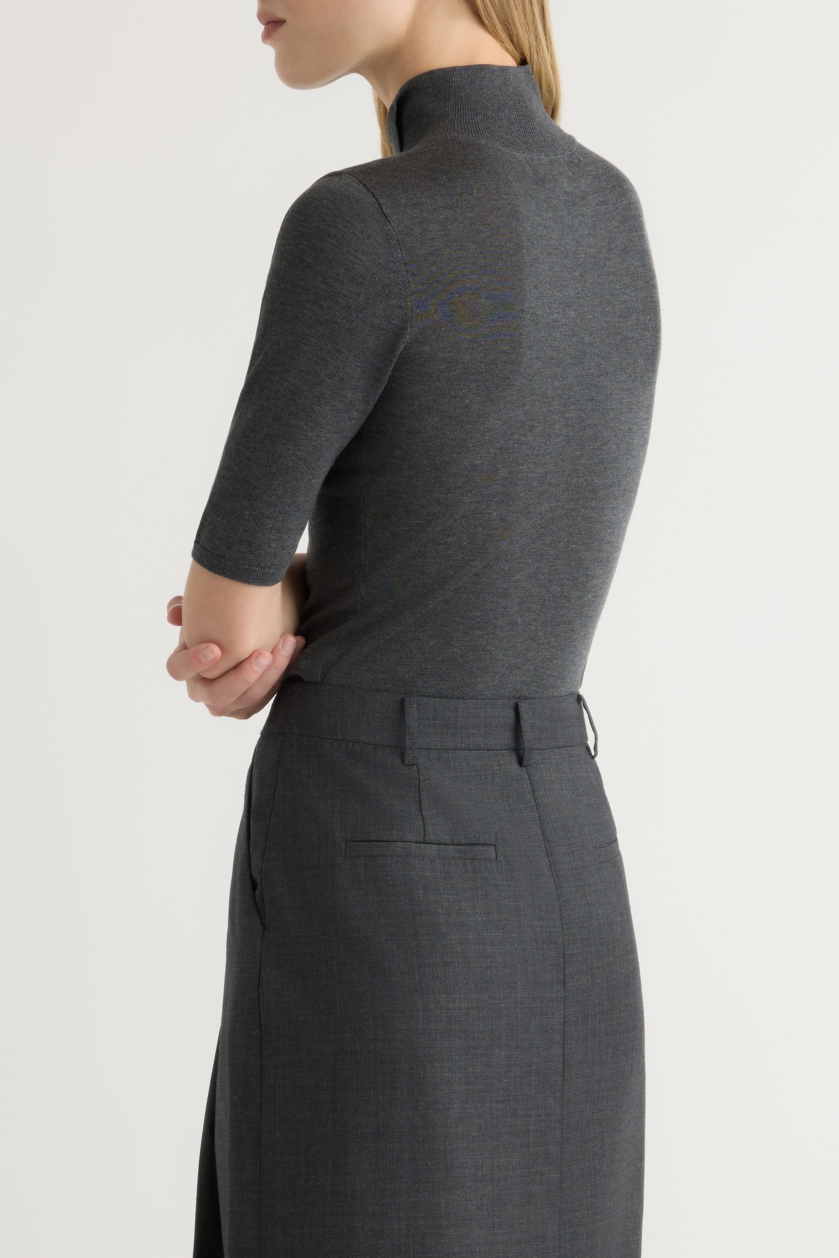 Georgina Wool-Blend Suiting Skirt - Image 6
