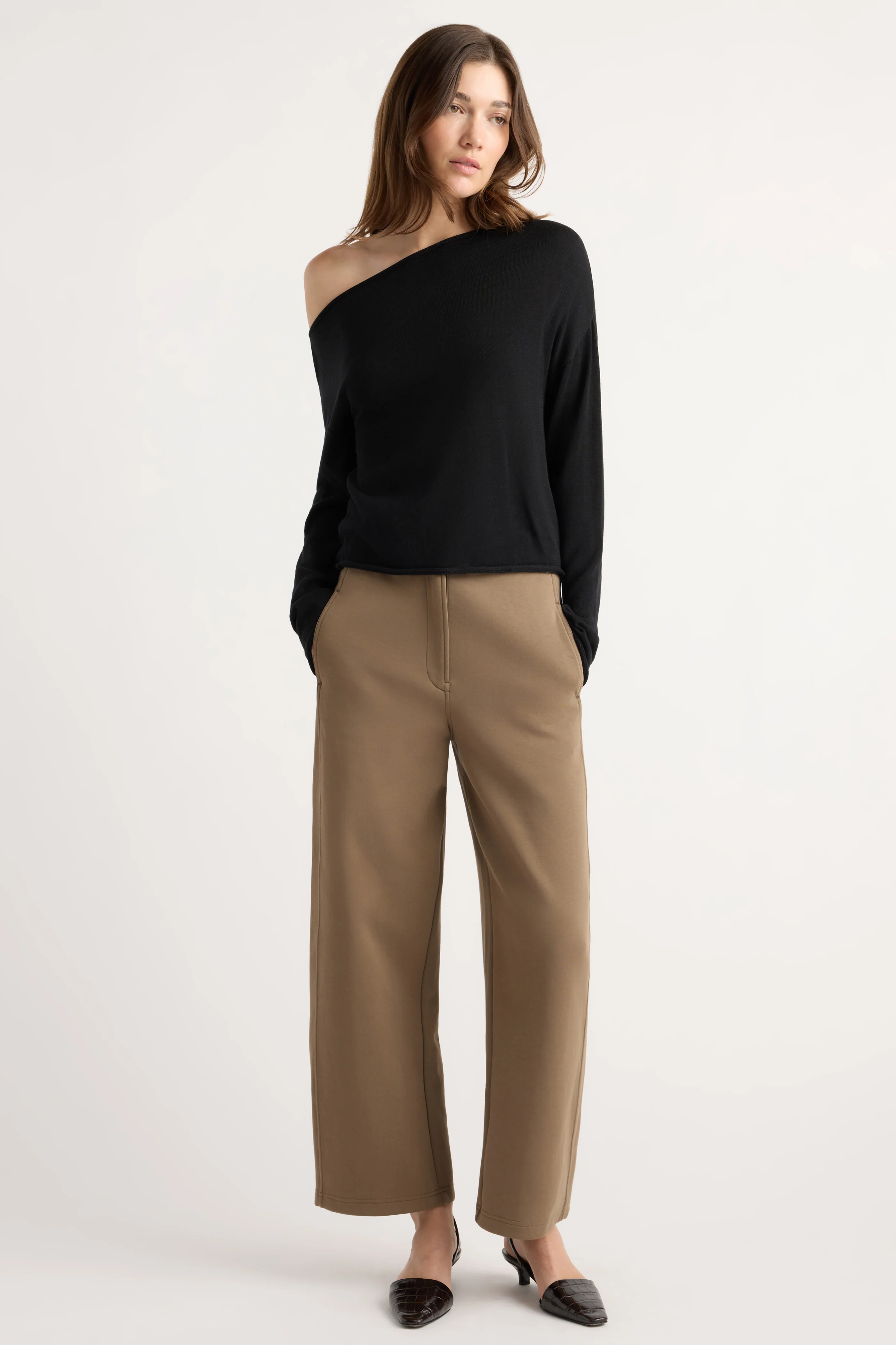 Hachi Tencel-Wool Off-Shoulder Sweater - Image 5