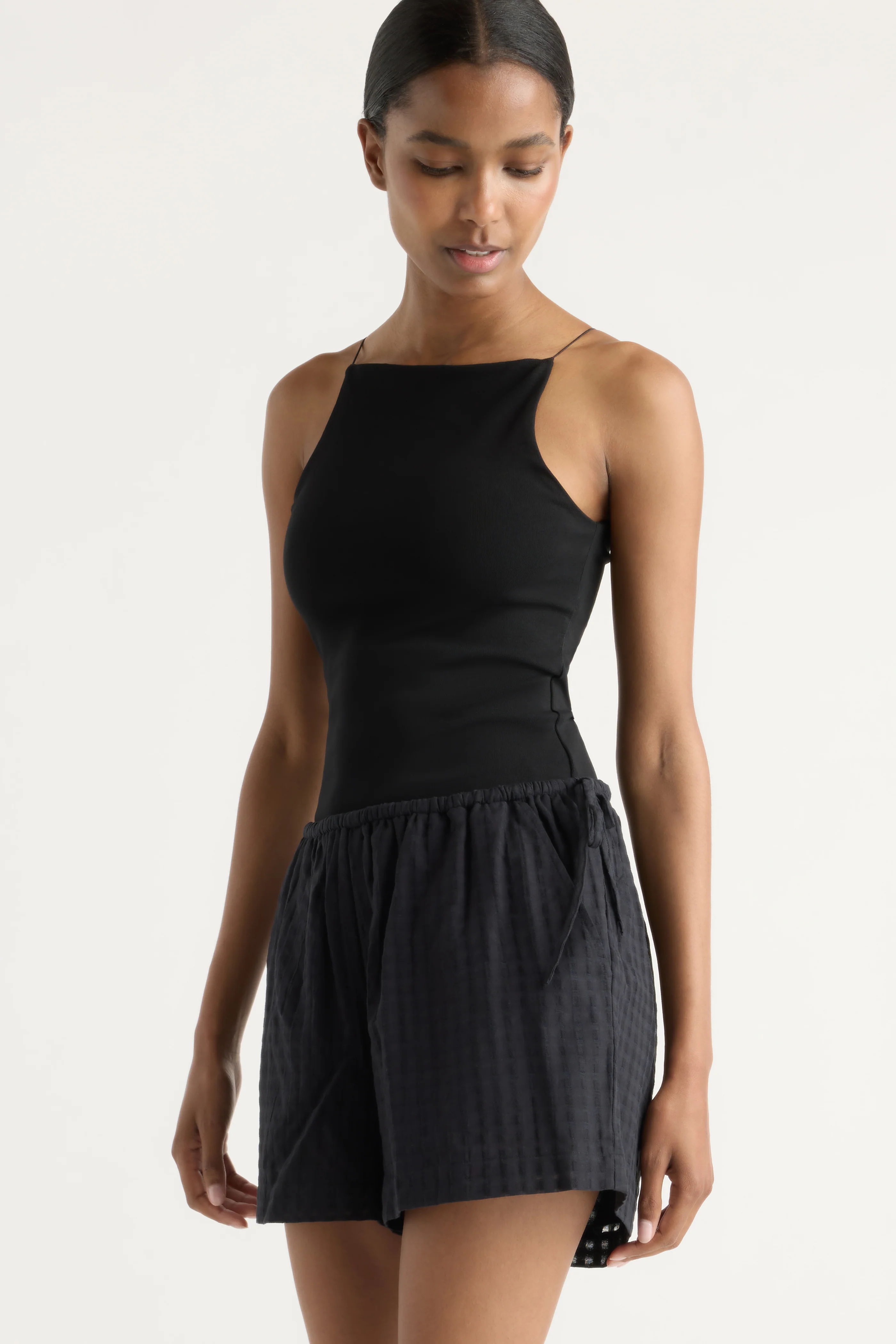 Hayoon Side-Tie Gingham Short - Image 3