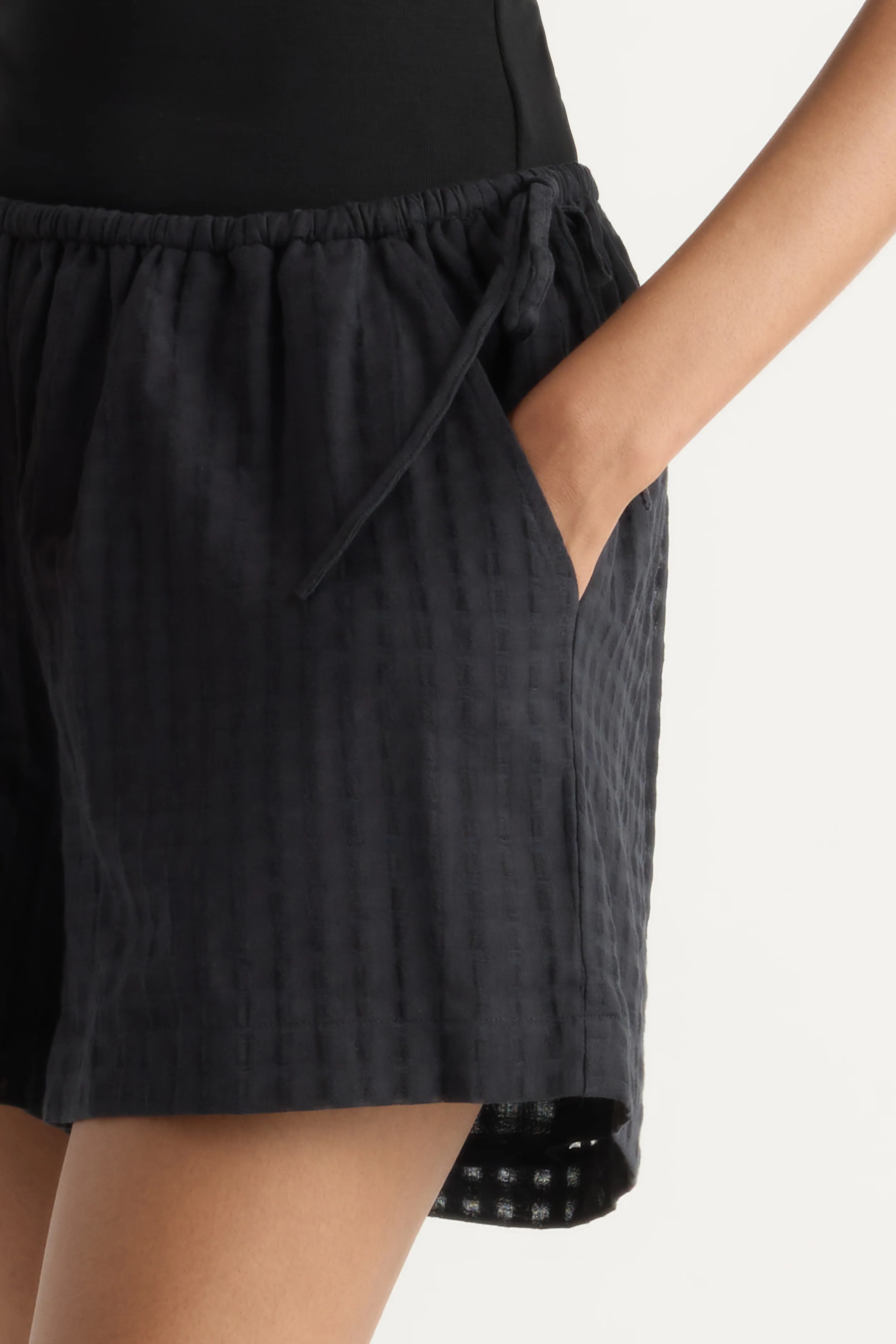 Hayoon Side-Tie Gingham Short - Image 5