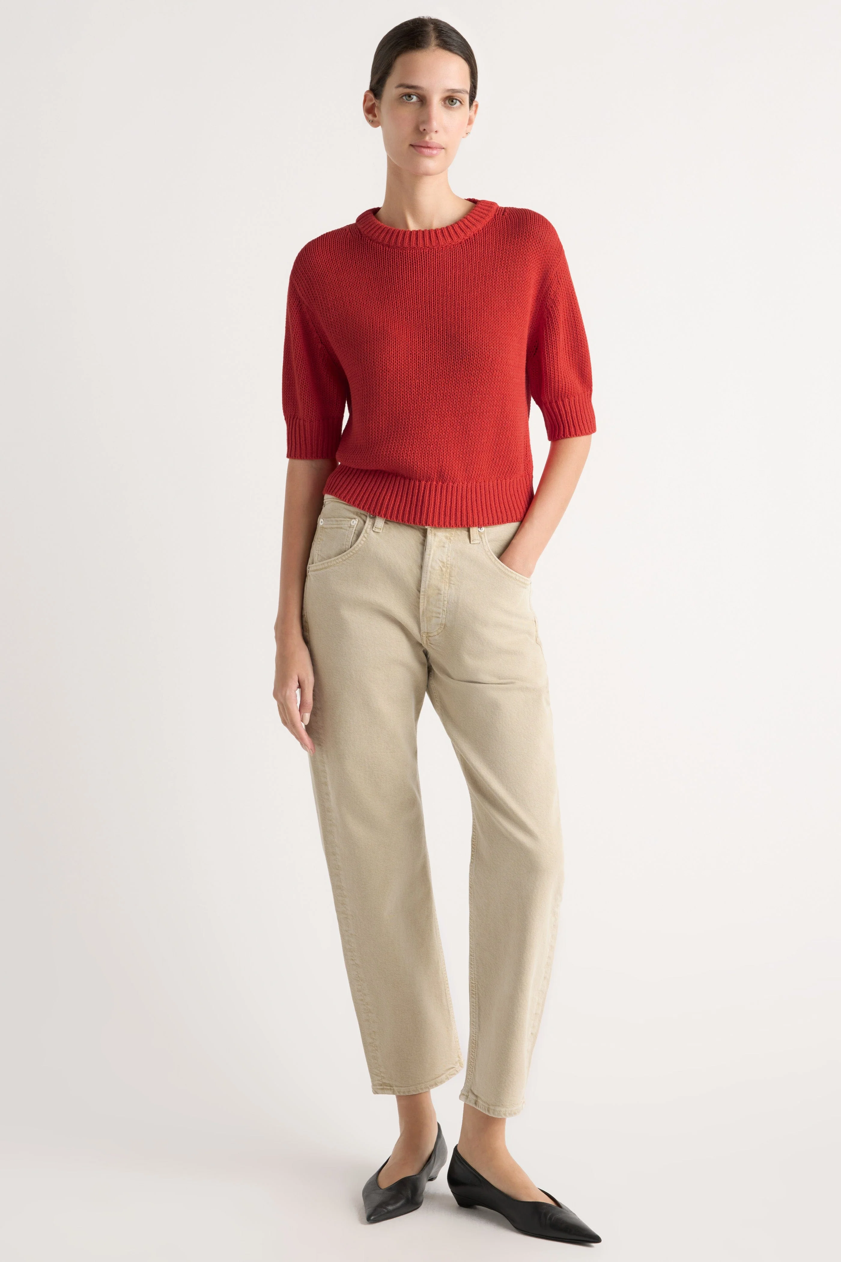 Heidi Pullover Short-Sleeve Knit Top - Image 2