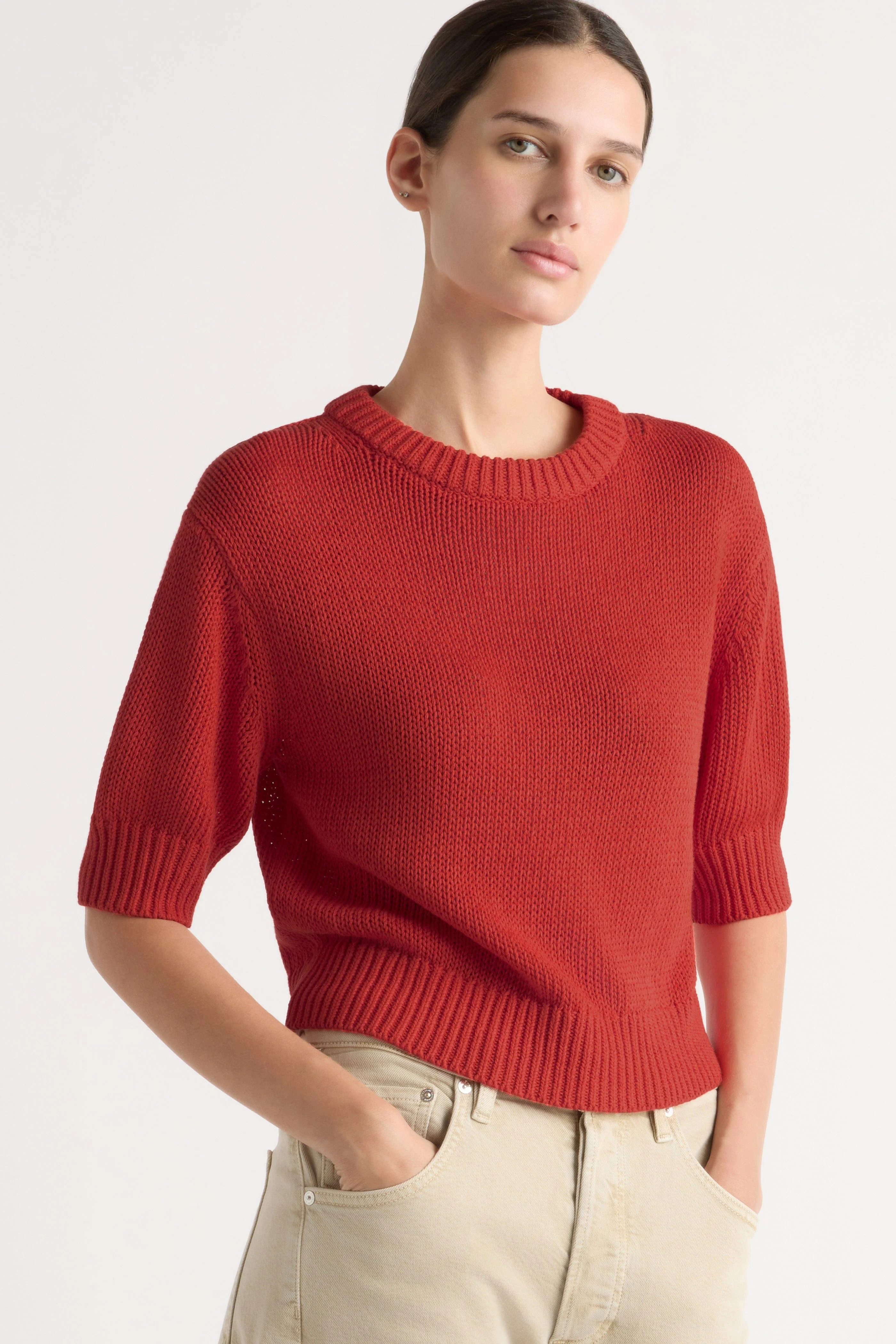 Heidi Pullover Short-Sleeve Knit Top - Image 3