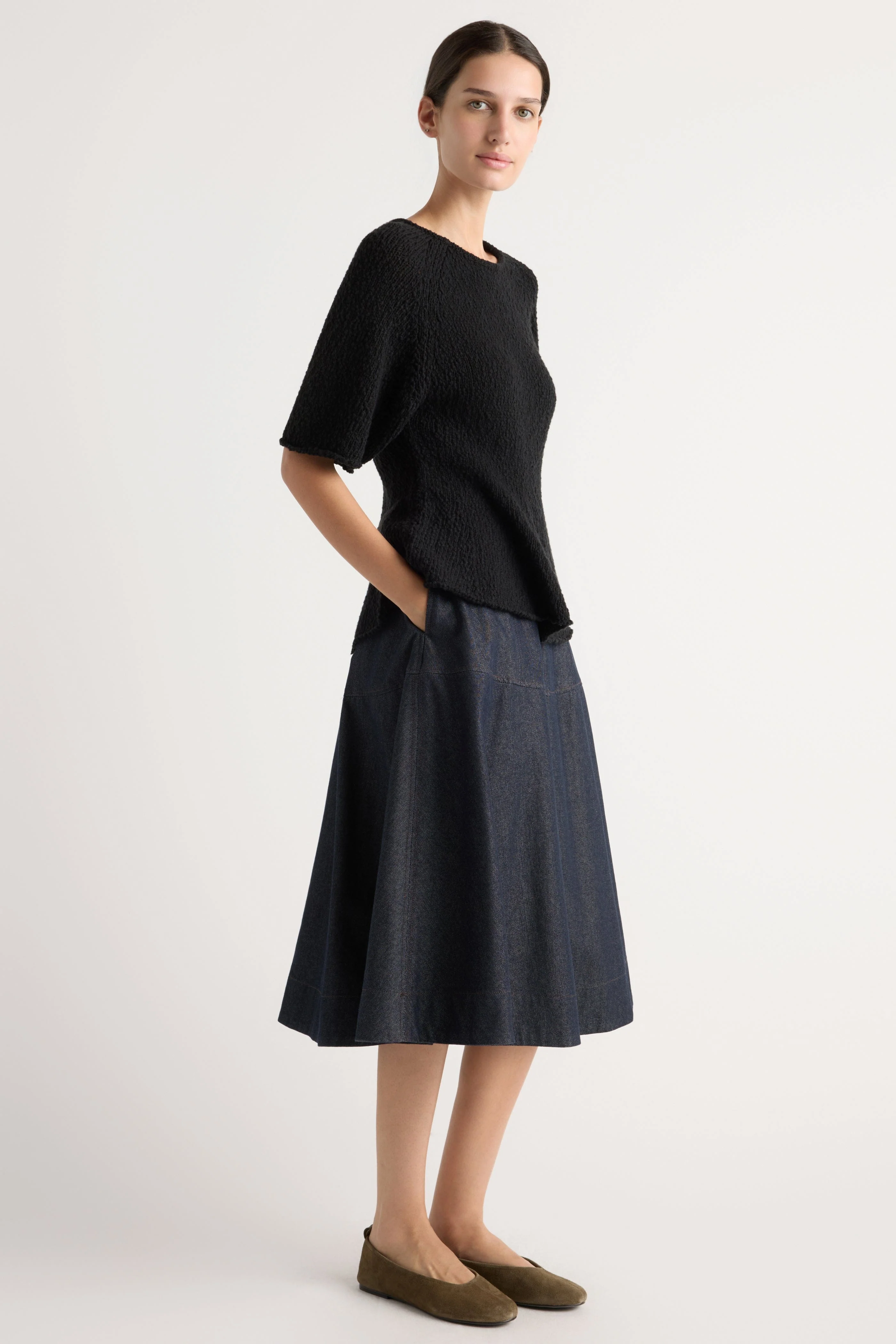 Hyejin A-Line Denim Skirt - Image 2