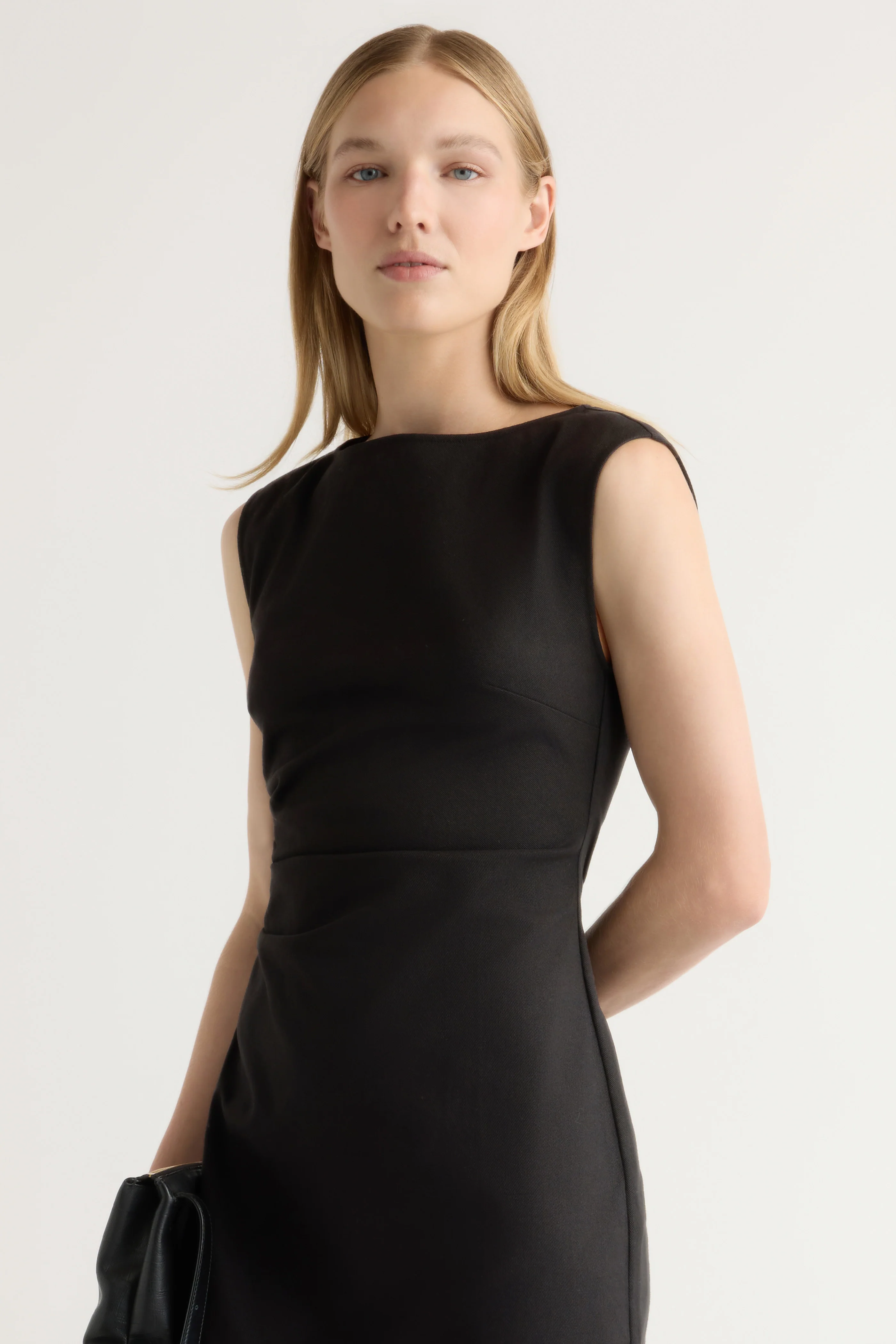 Inari Cotton Twill Boat-Neck Dress - Image 9
