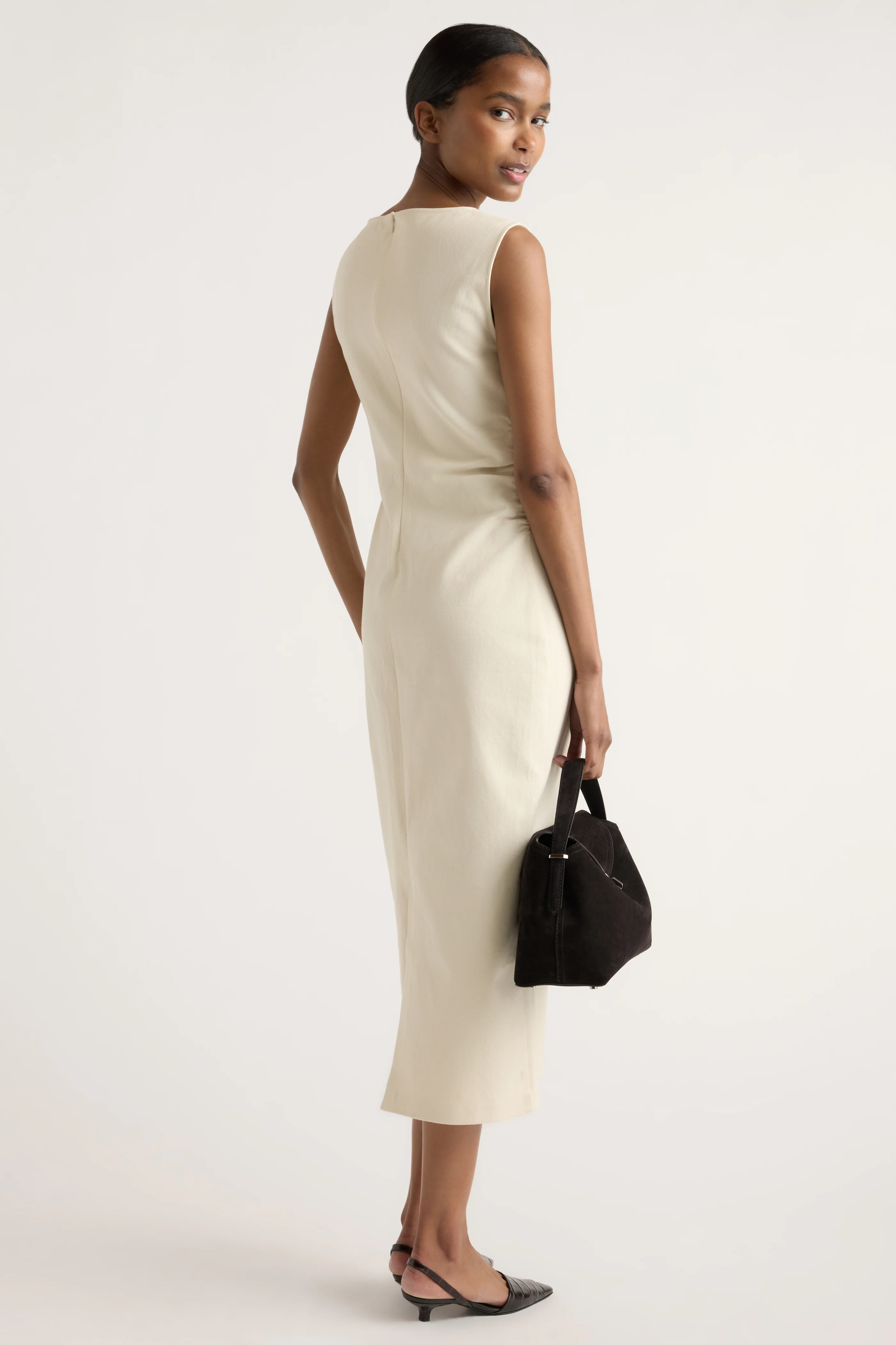 Inari Cotton Twill Boat-Neck Dress - Image 5