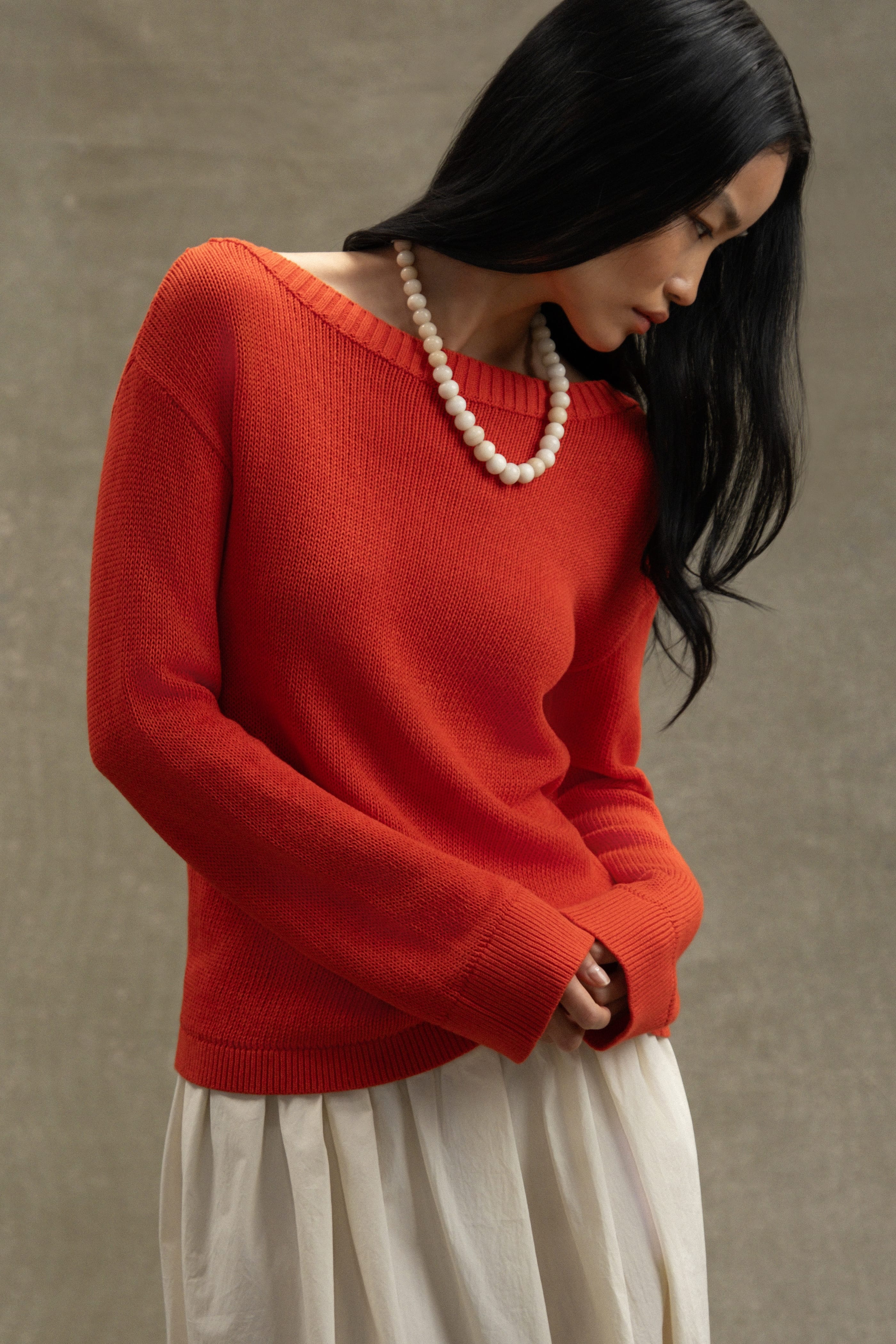 Isabel Open-Knit Boat-Neck Sweater - Image 9
