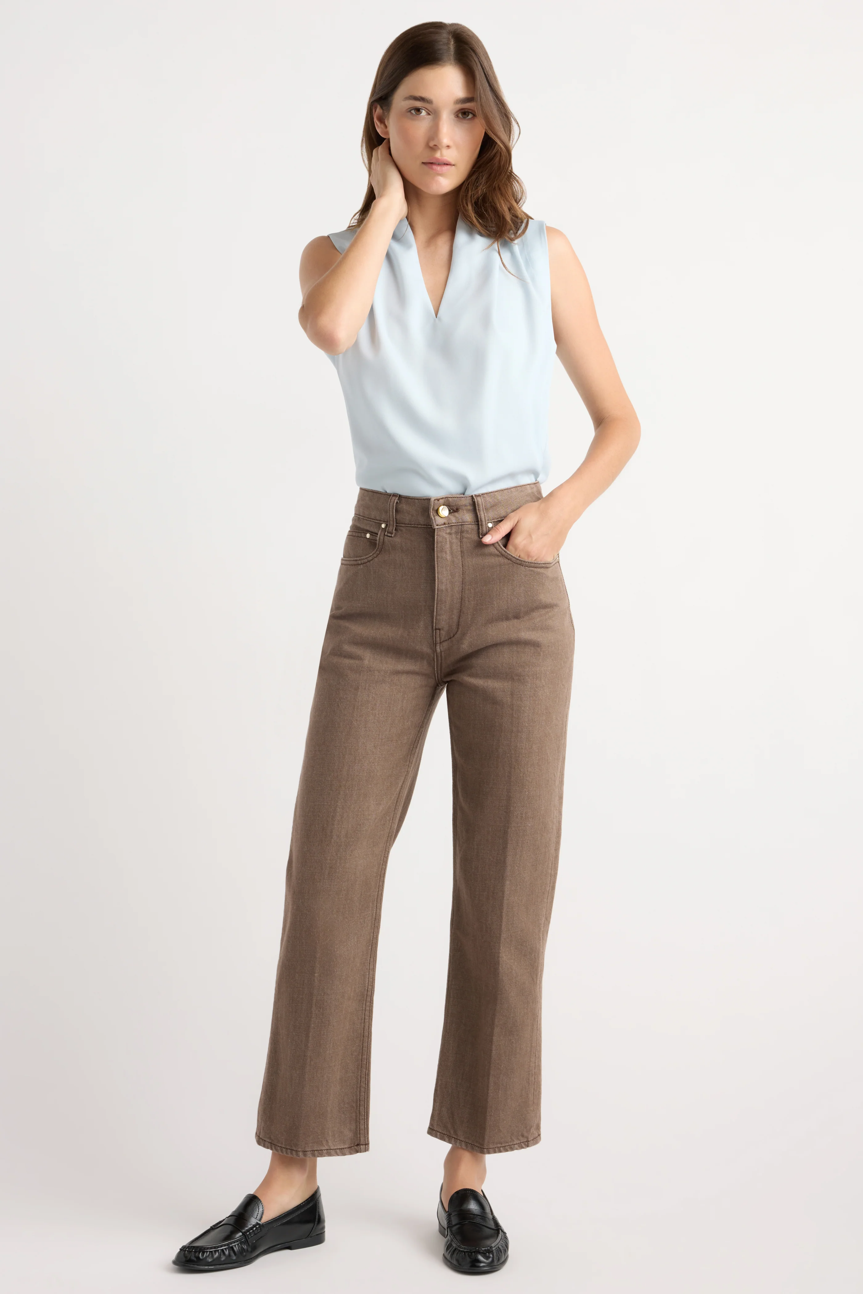 Jae V-Neck Sleeveless Blouse - Image 3