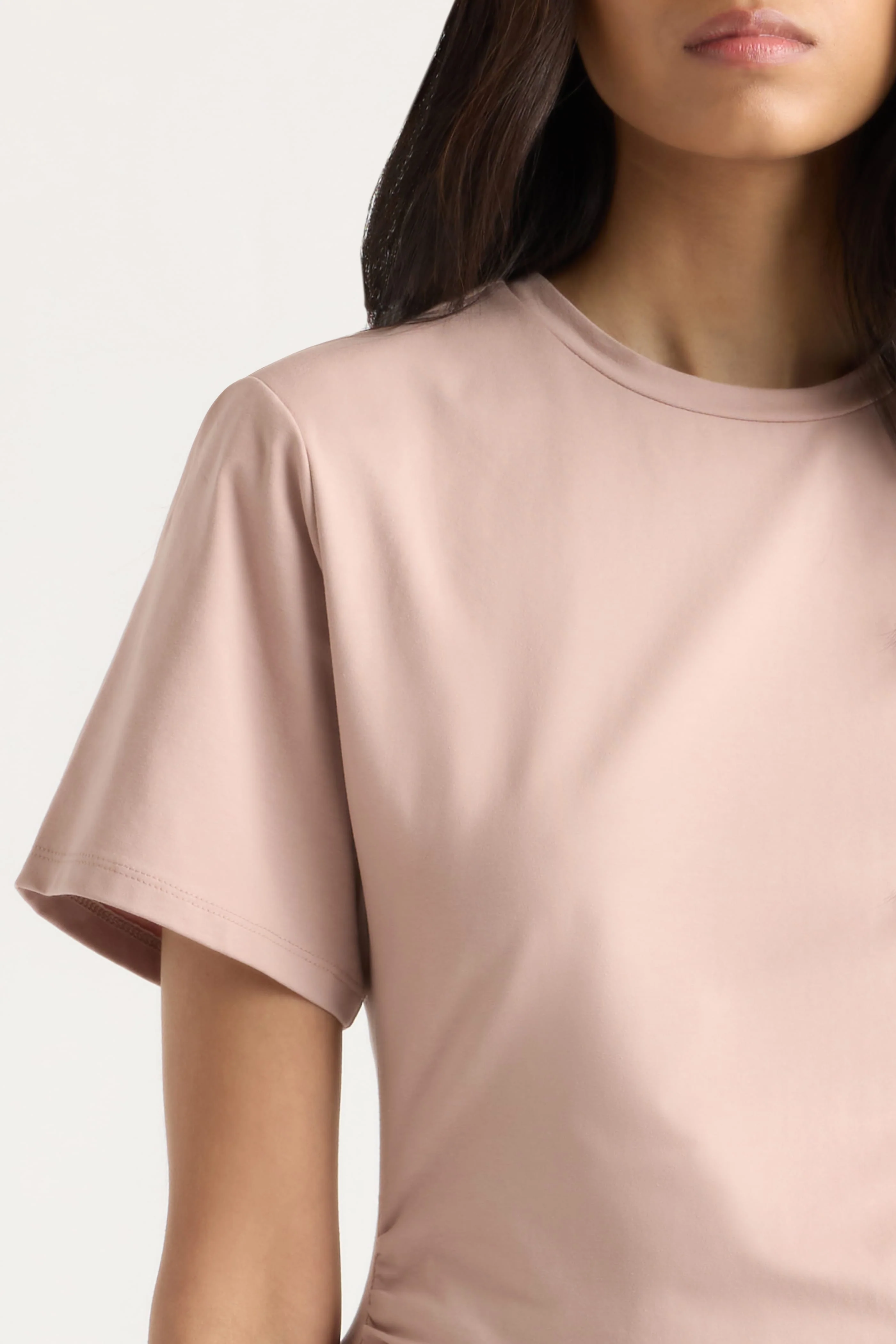 Janette Front-Wrap Jersey Tee - Image 4