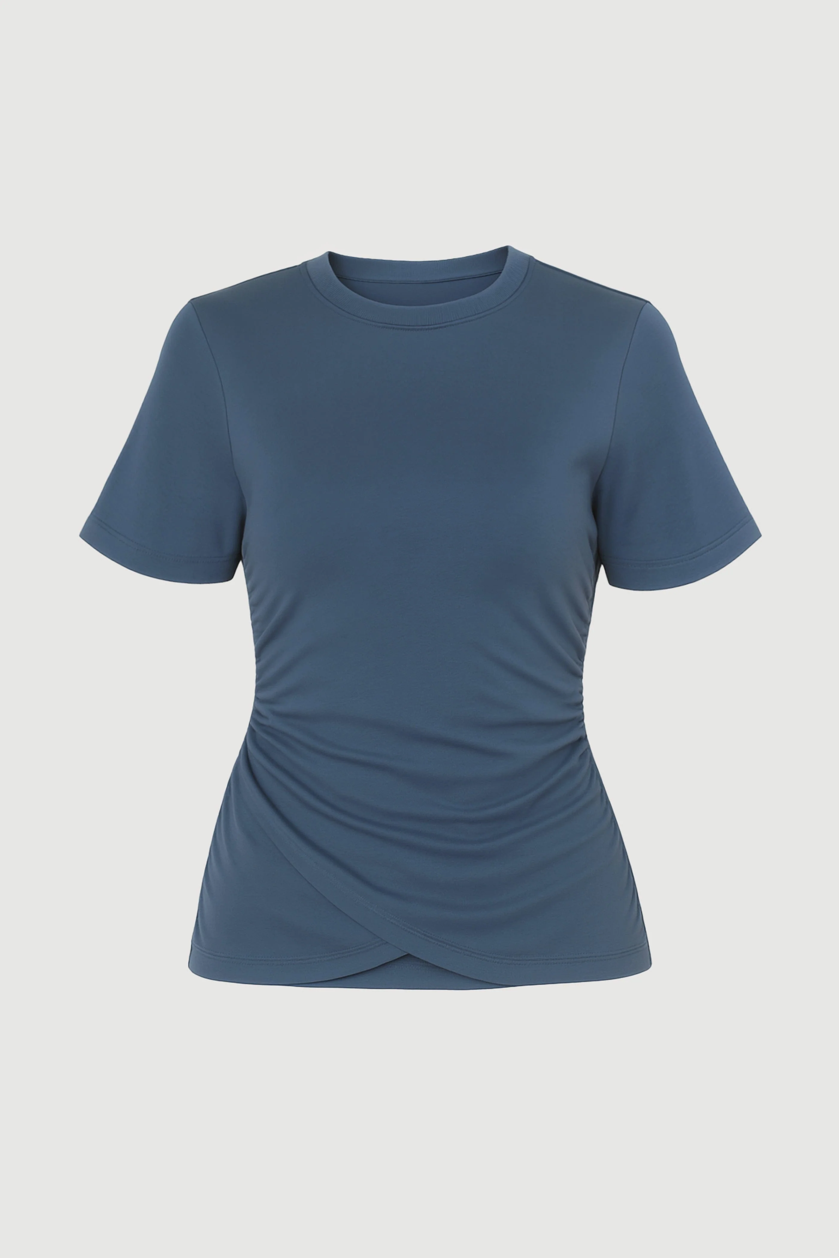 Janette Front-Wrap Jersey Tee - Image 9