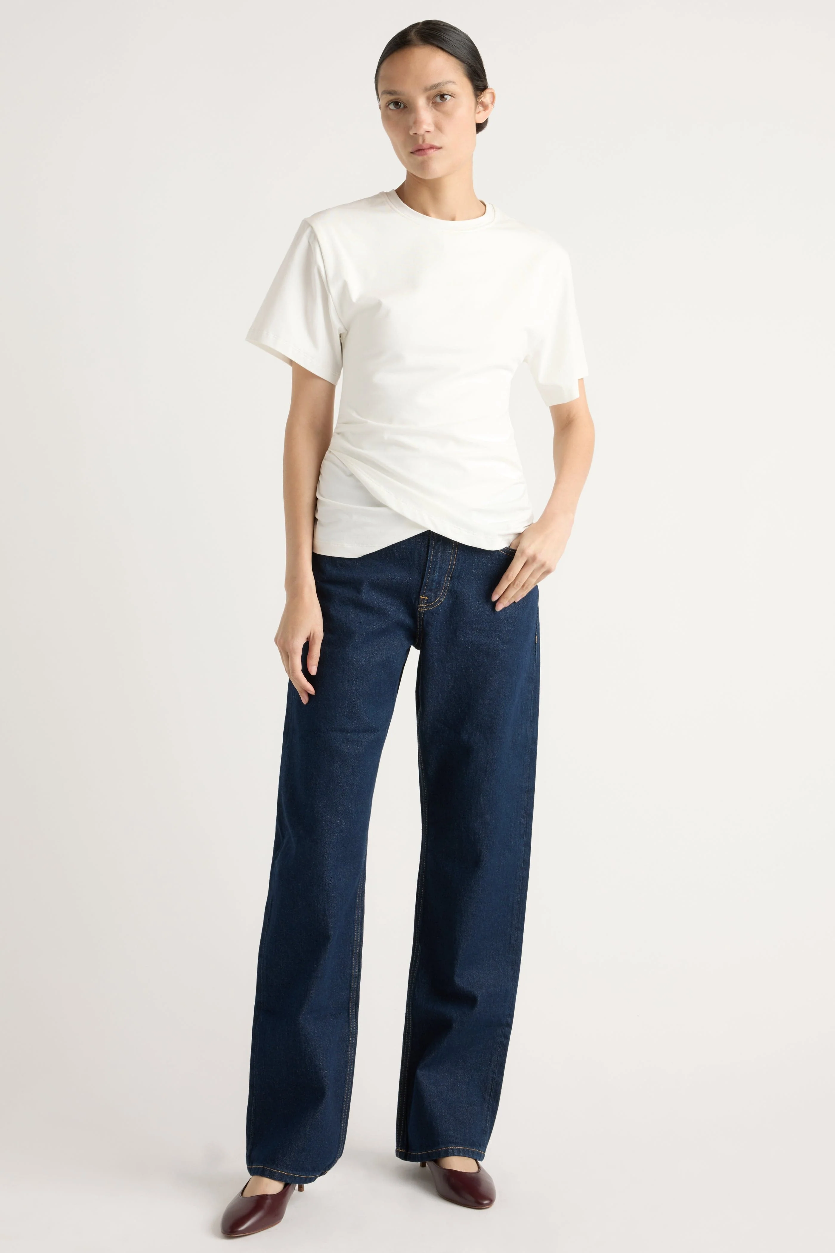 Janette Front-Wrap Jersey Tee - Image 6