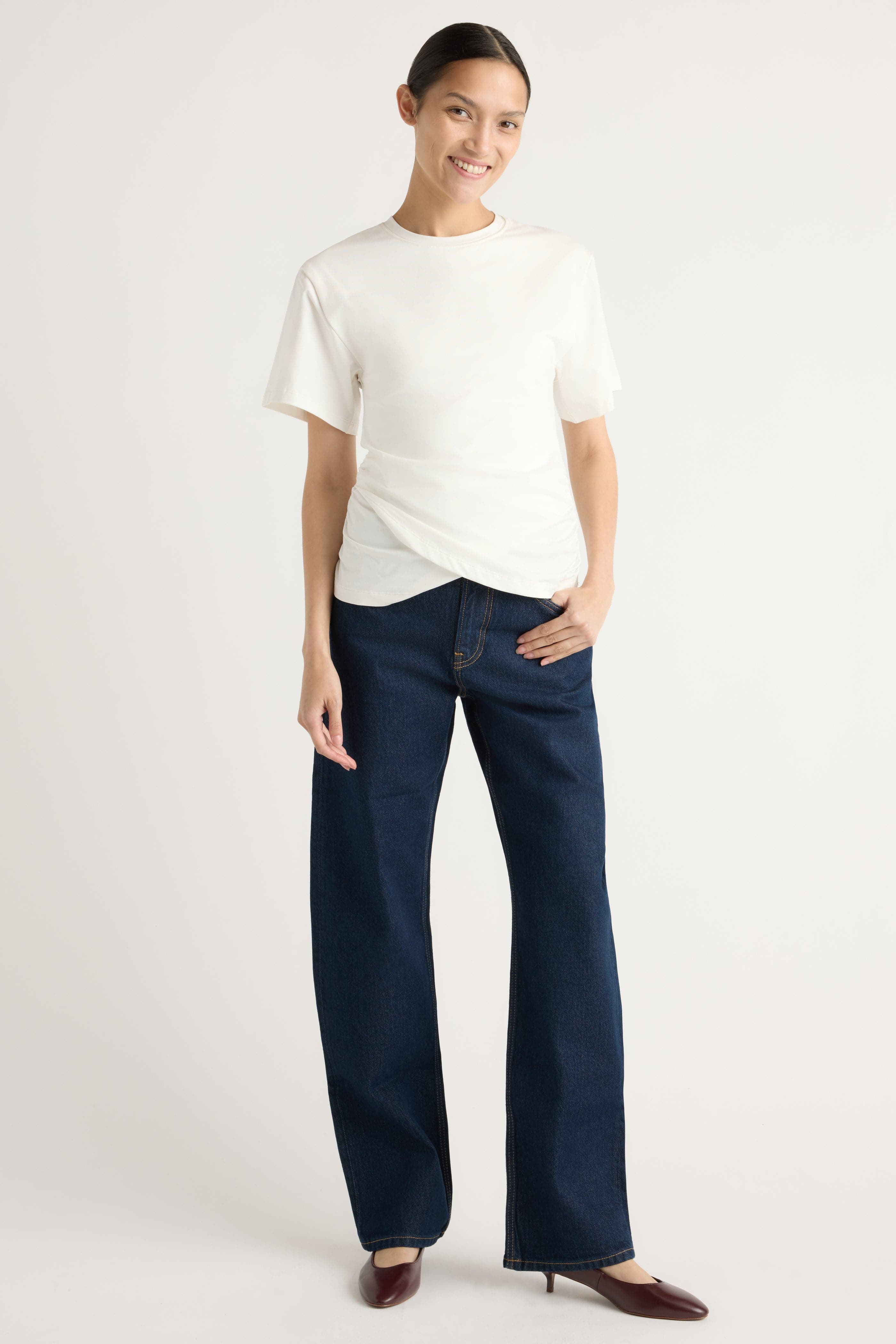 Janette Front-Wrap Jersey Tee - Image 8