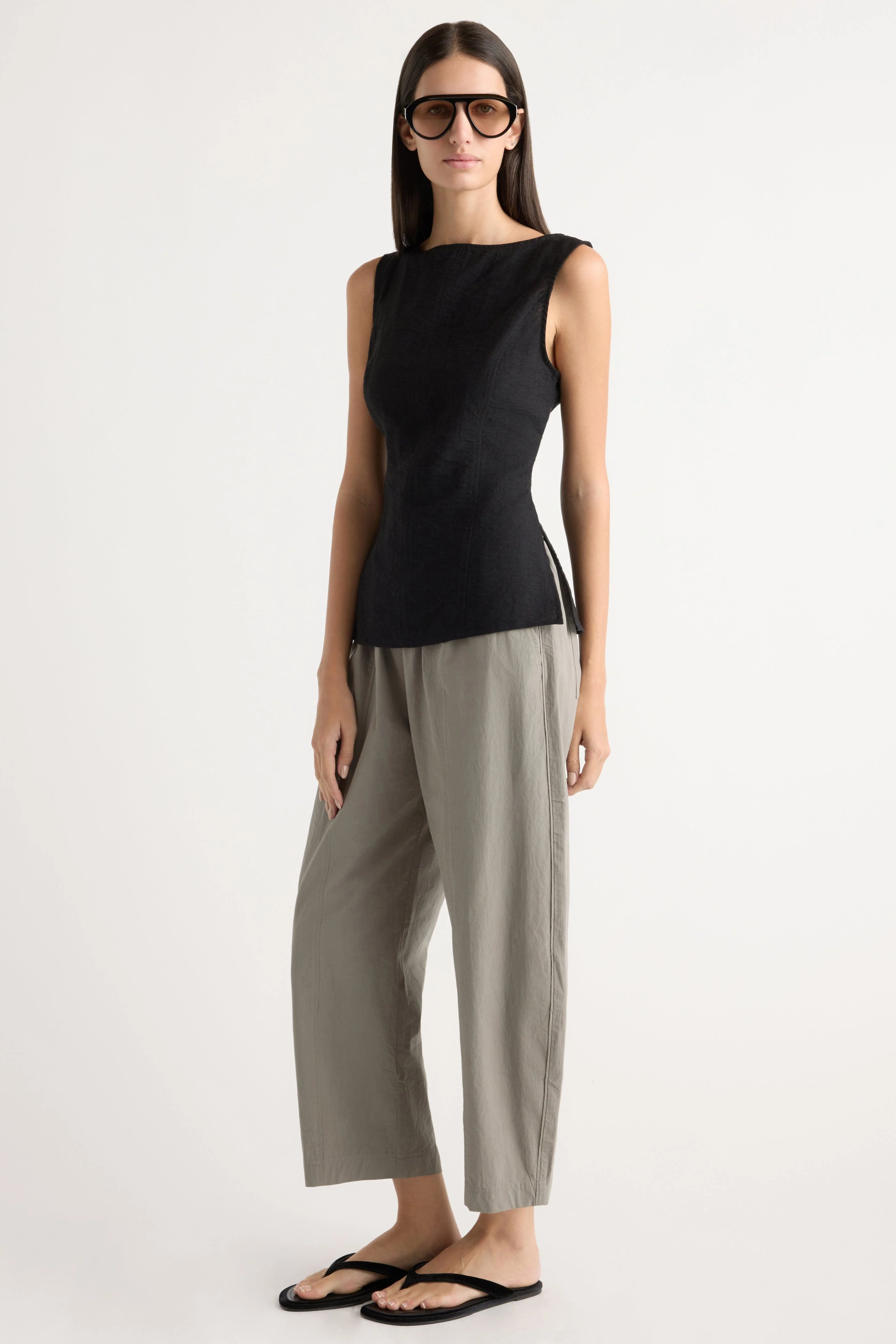 Jeannie Split-Hem Sleeveless Blouse - Image 5