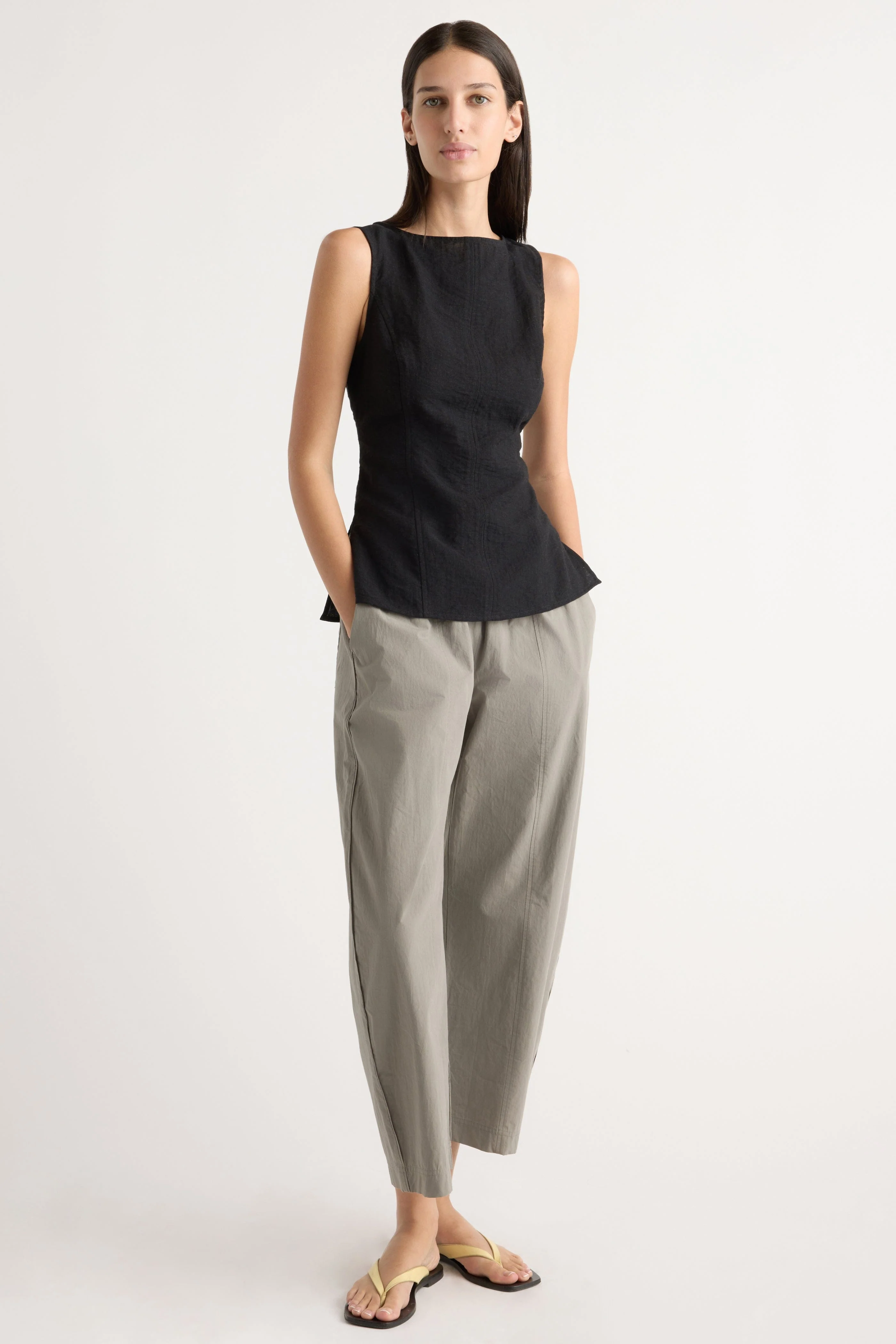 Jeannie Split-Hem Sleeveless Blouse - Image 6
