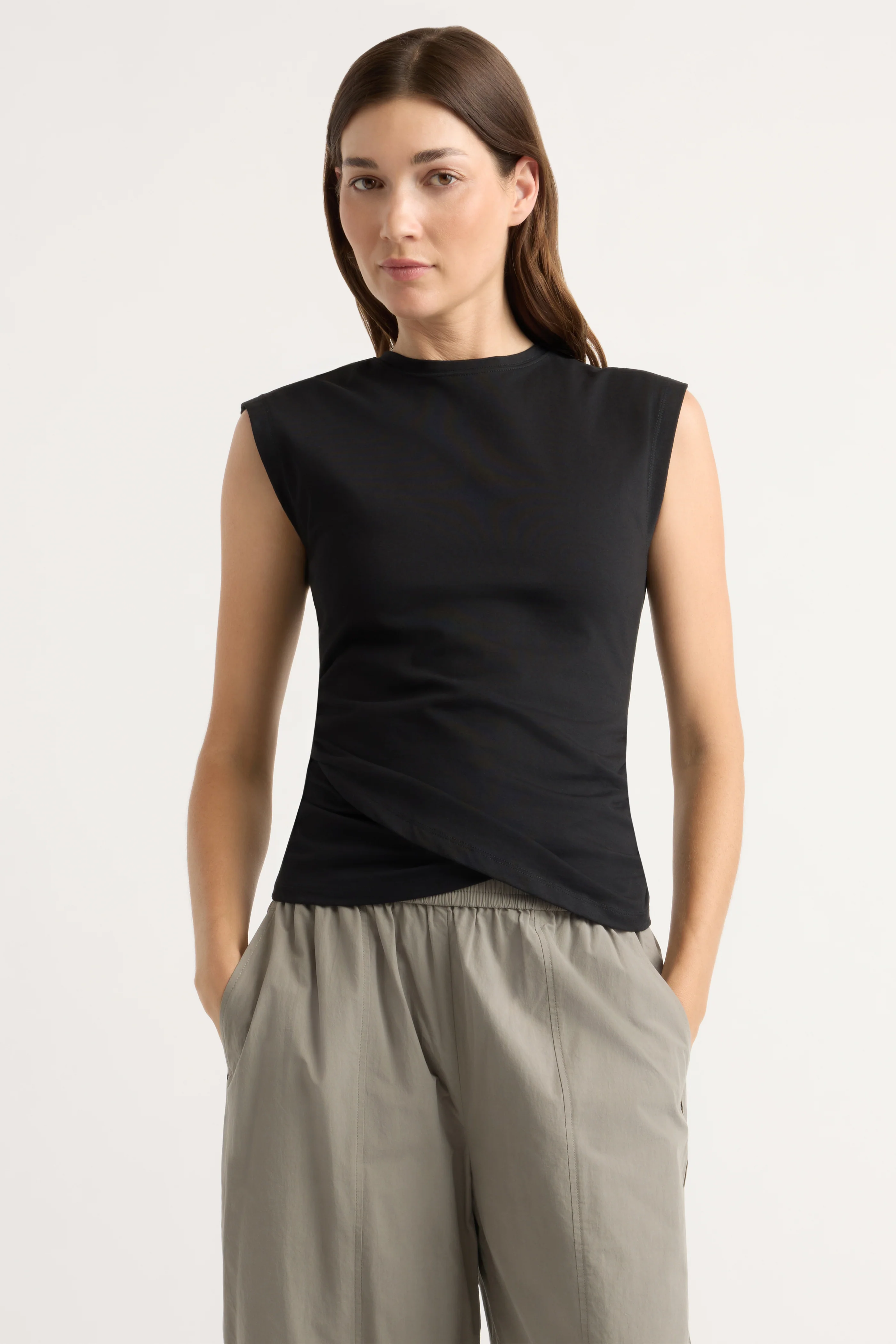 Jensen Front-Wrap Jersey Tee - Image 2