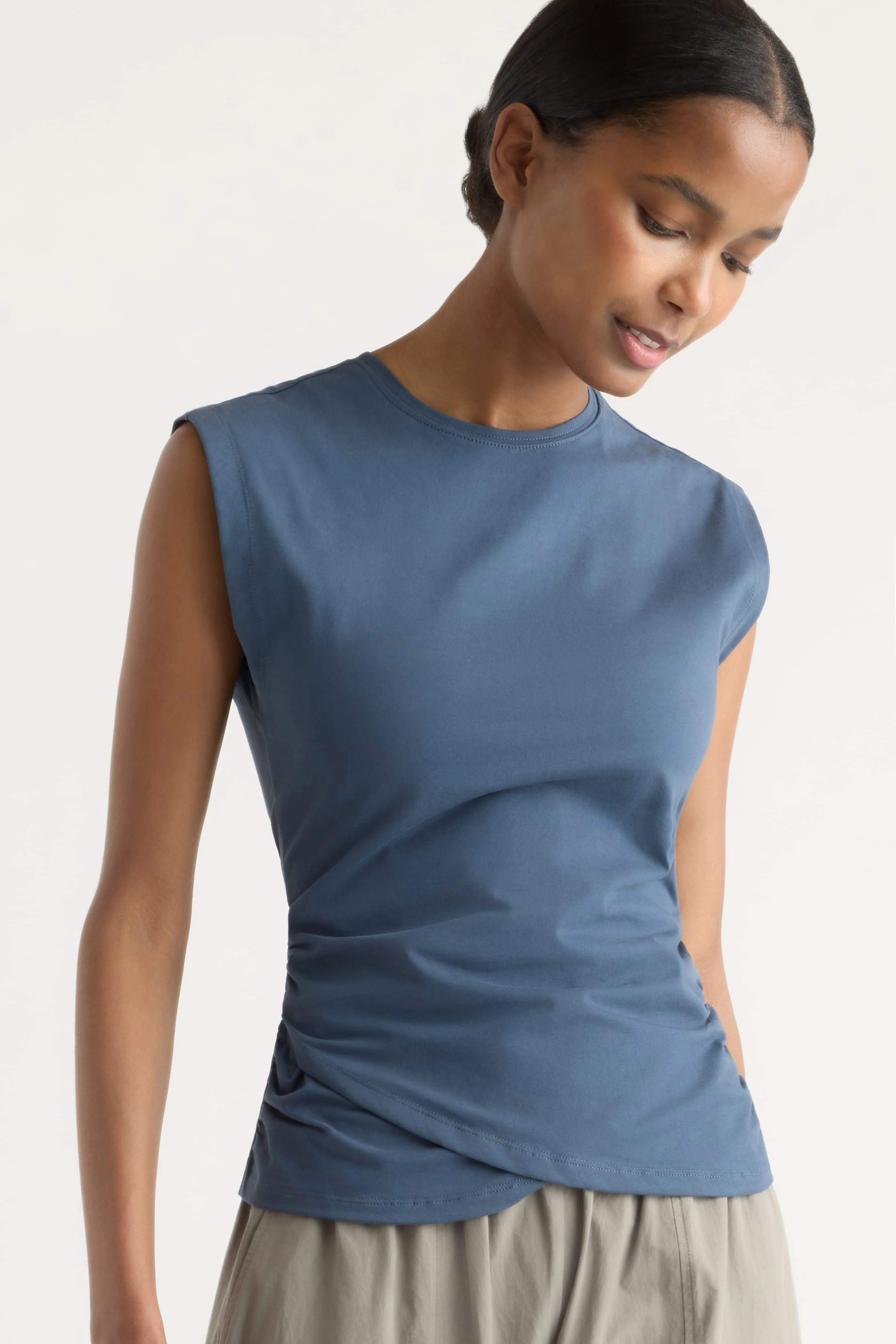Jensen Front-Wrap Jersey Tee - Image 4