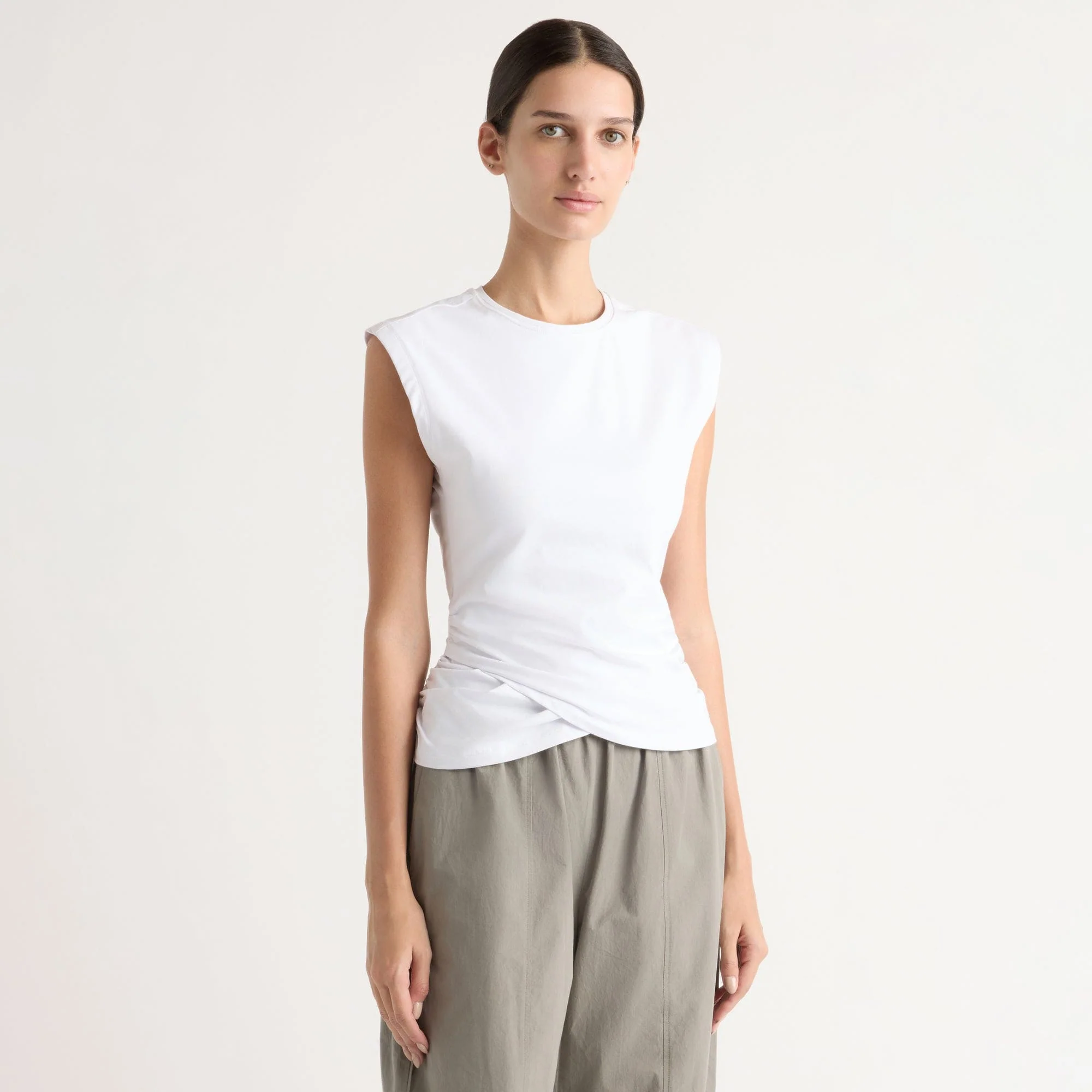 Jensen Front-Wrap Jersey Tee