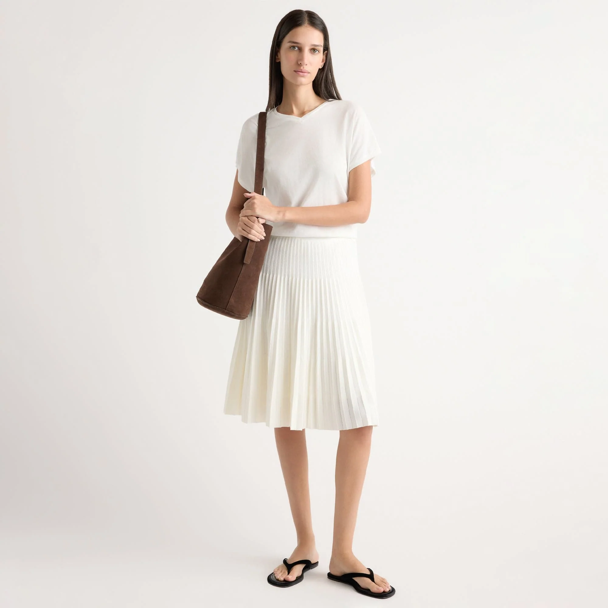 Katerina Pleated Knit Skirt